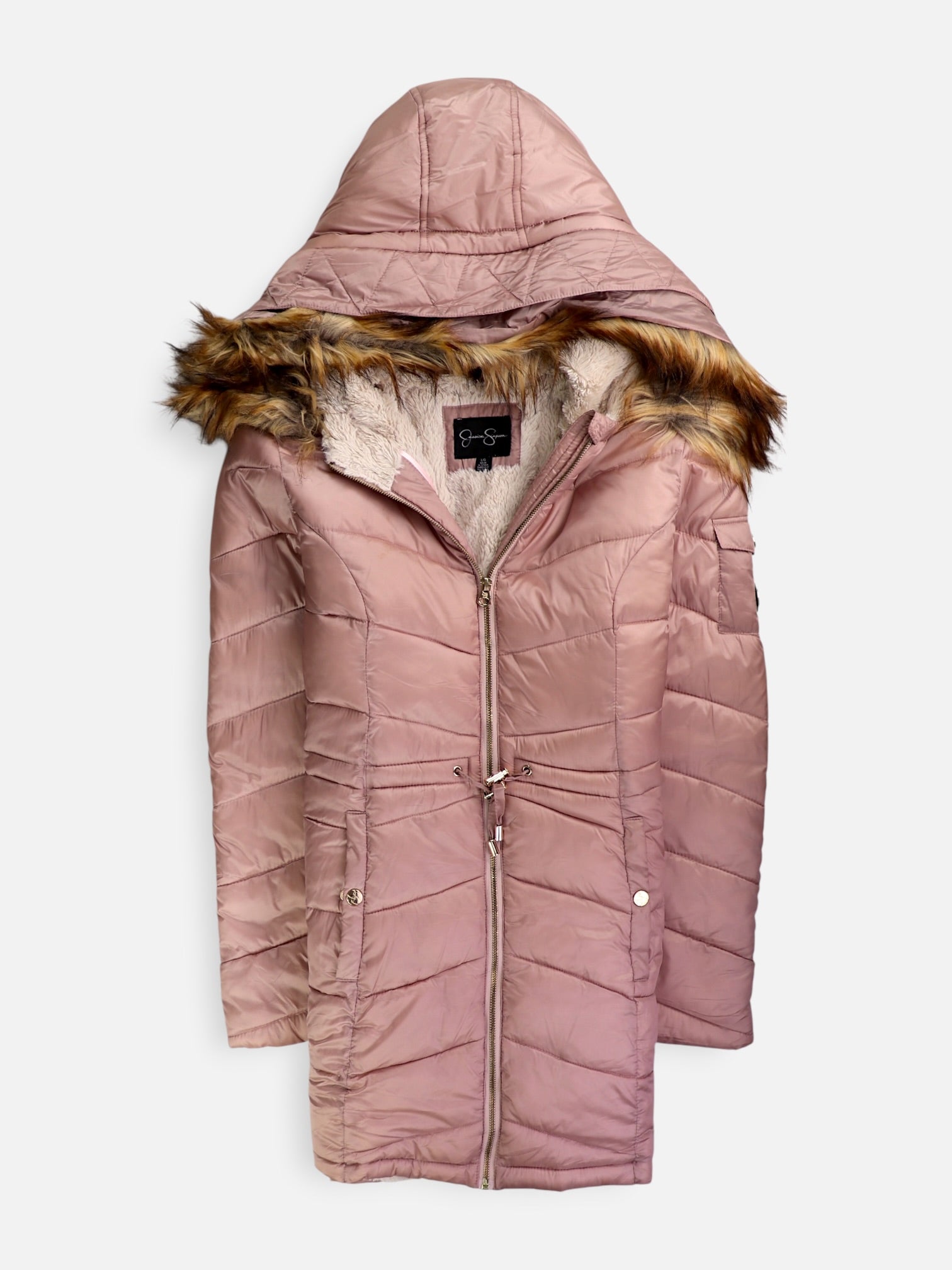 Jessica Simpson Abrigo Impermeable Puffer - Mujer - Large