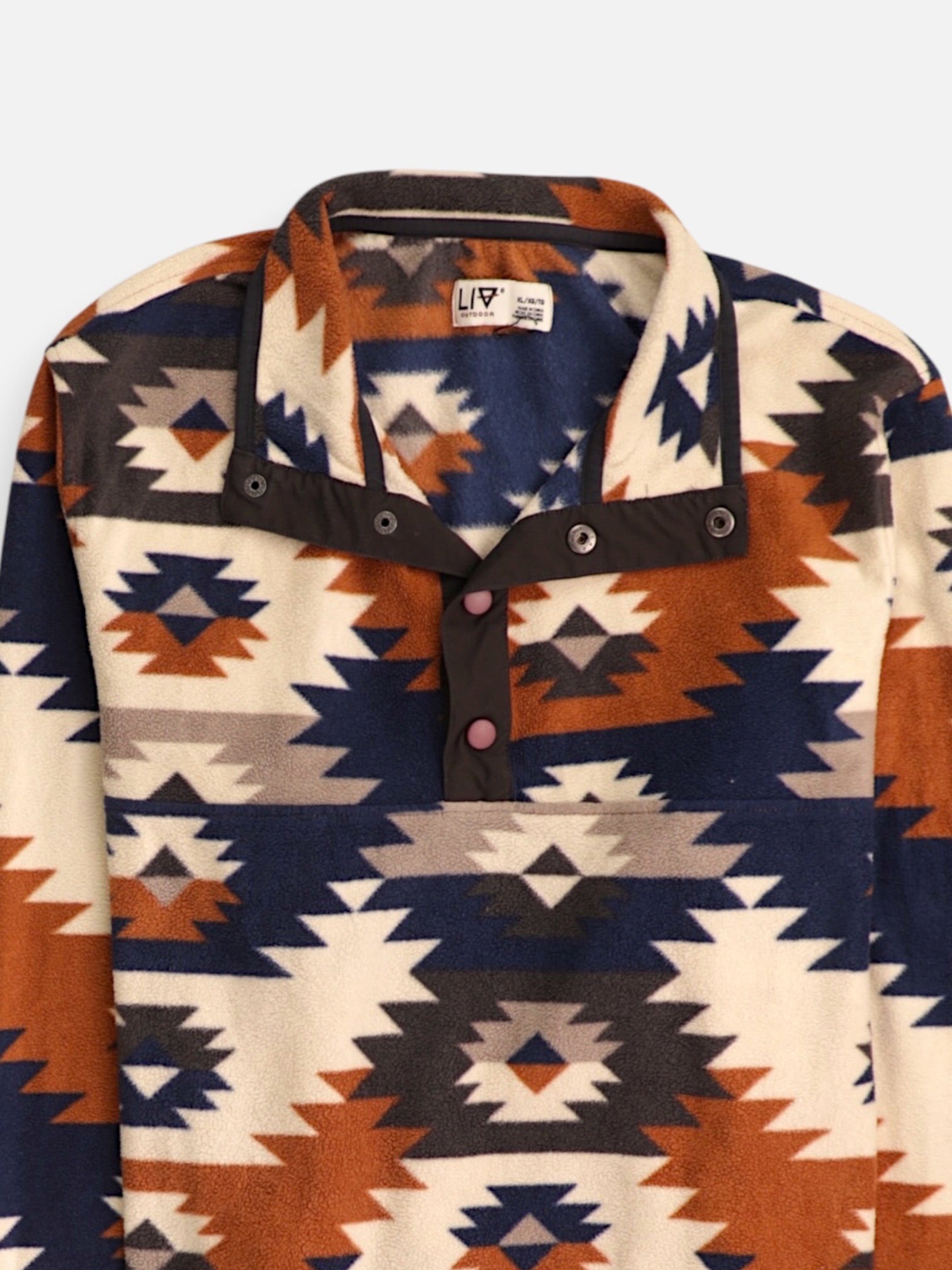 Sueter Fleece Color Block - Hombre - XL