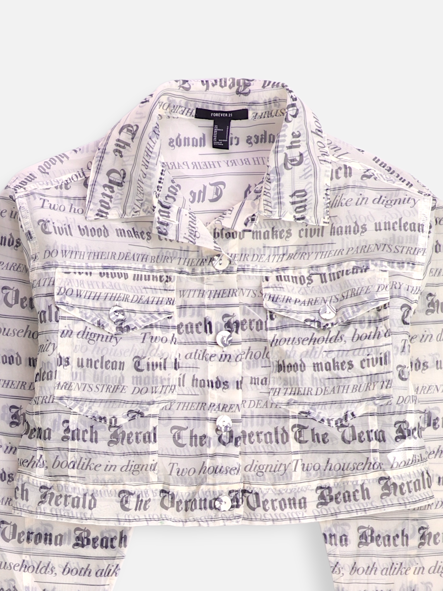 Forever 21 Blusa Crop Top - Mujer - Small