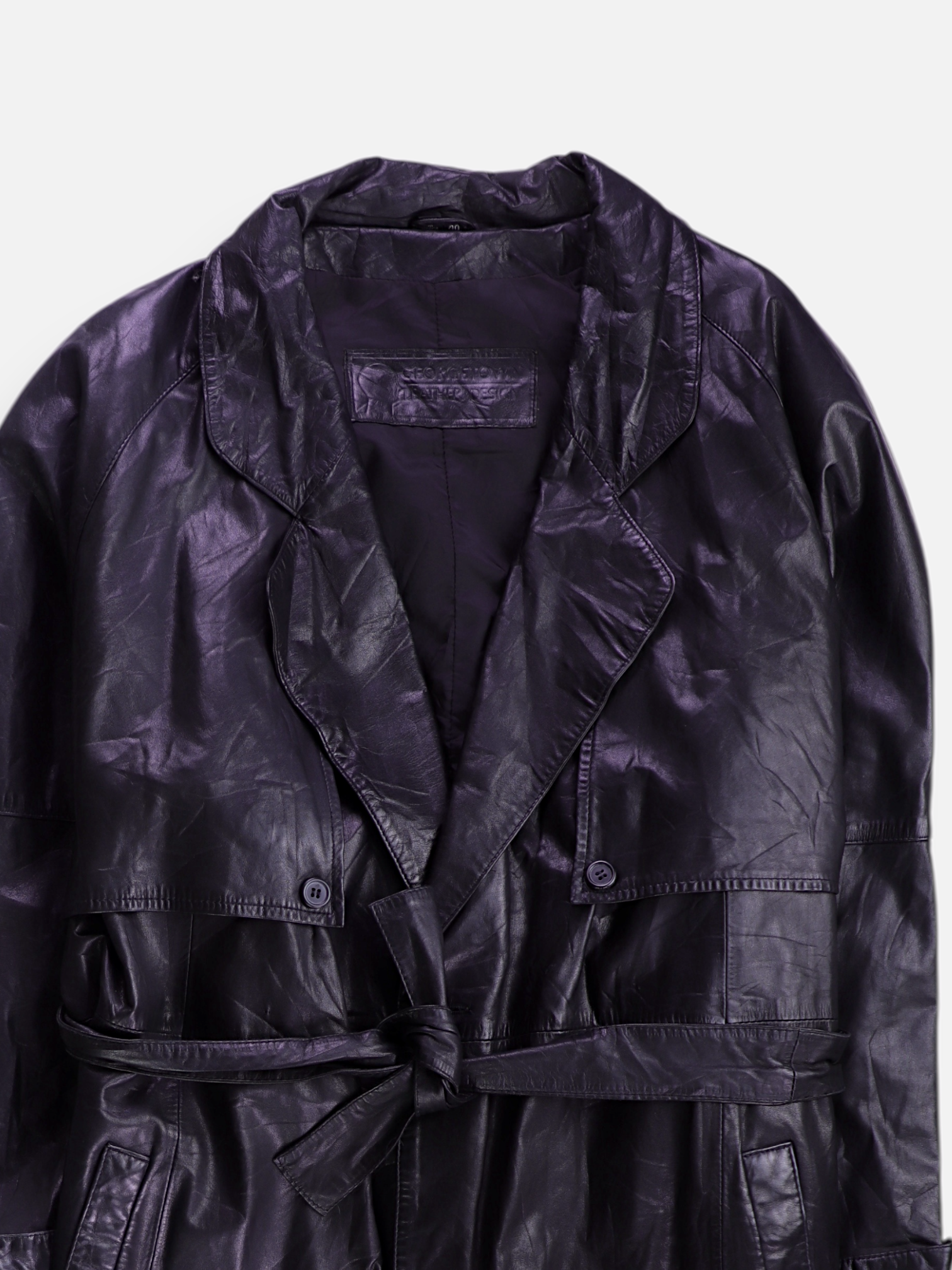 Abrigo Trench Coat Cuero - Hombre - 40'