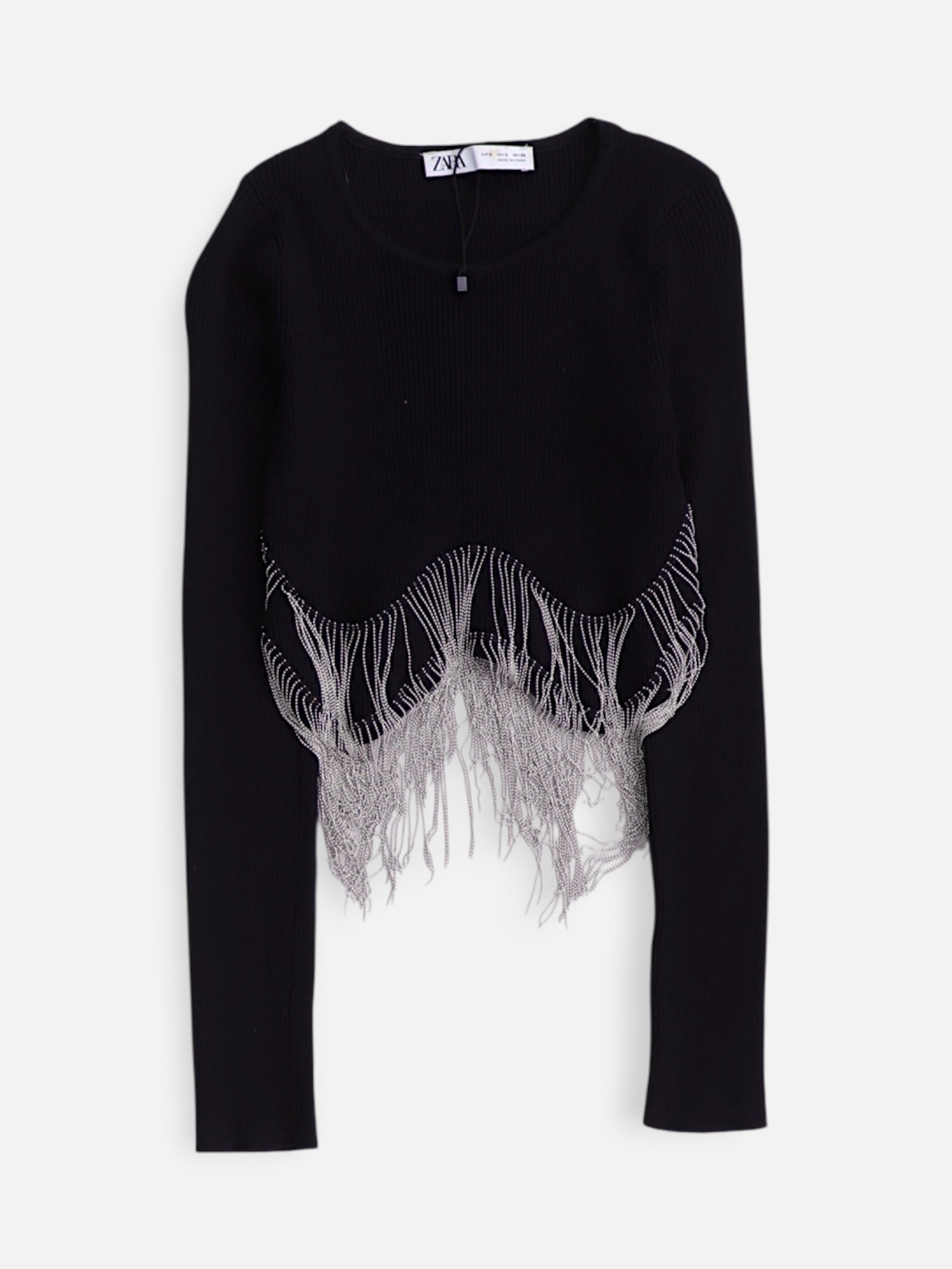 ZARA Blusa Crop Top - Mujer - Small