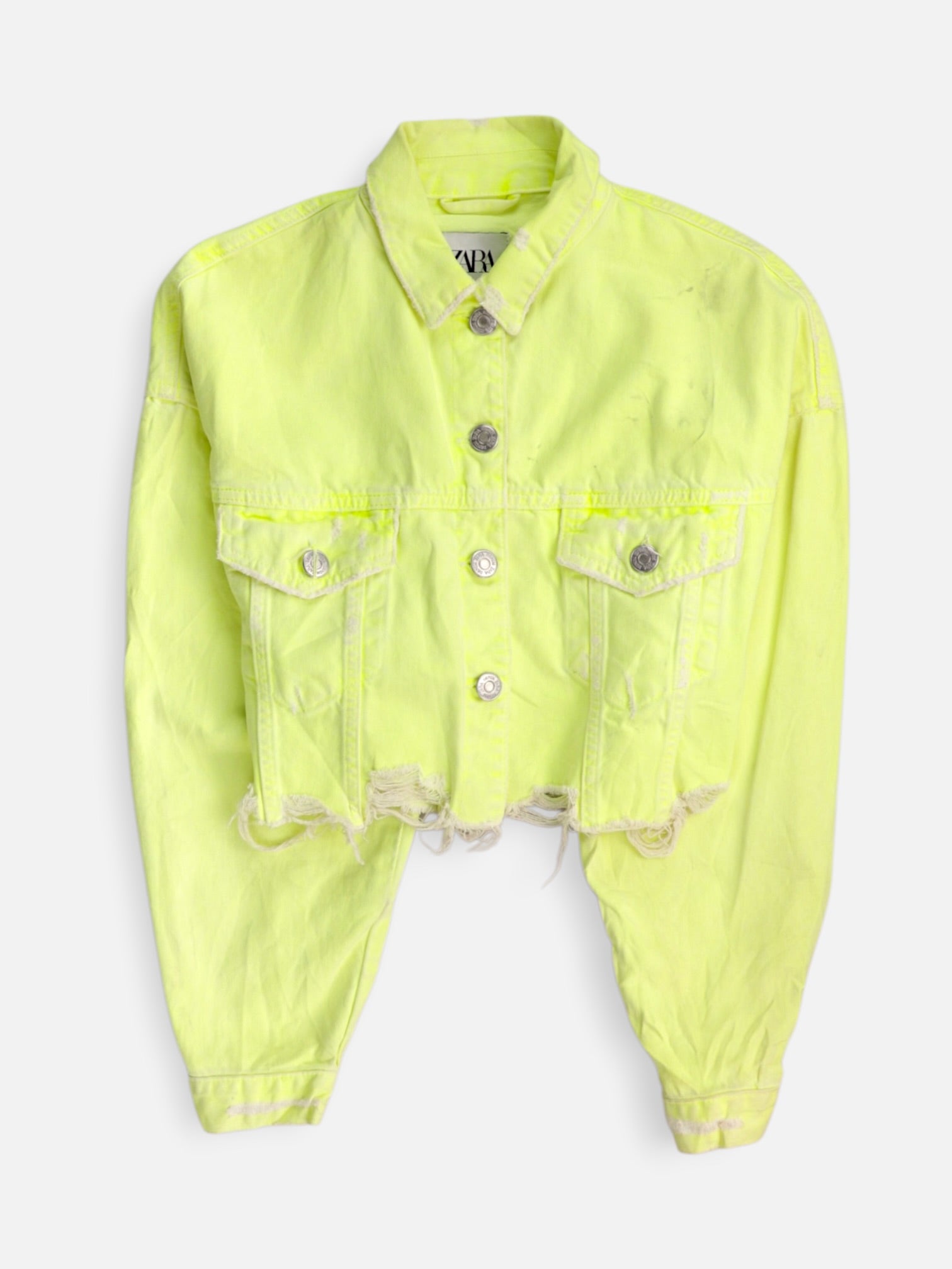 ZARA Chaqueta Denim Crop Top - Mujer - Small