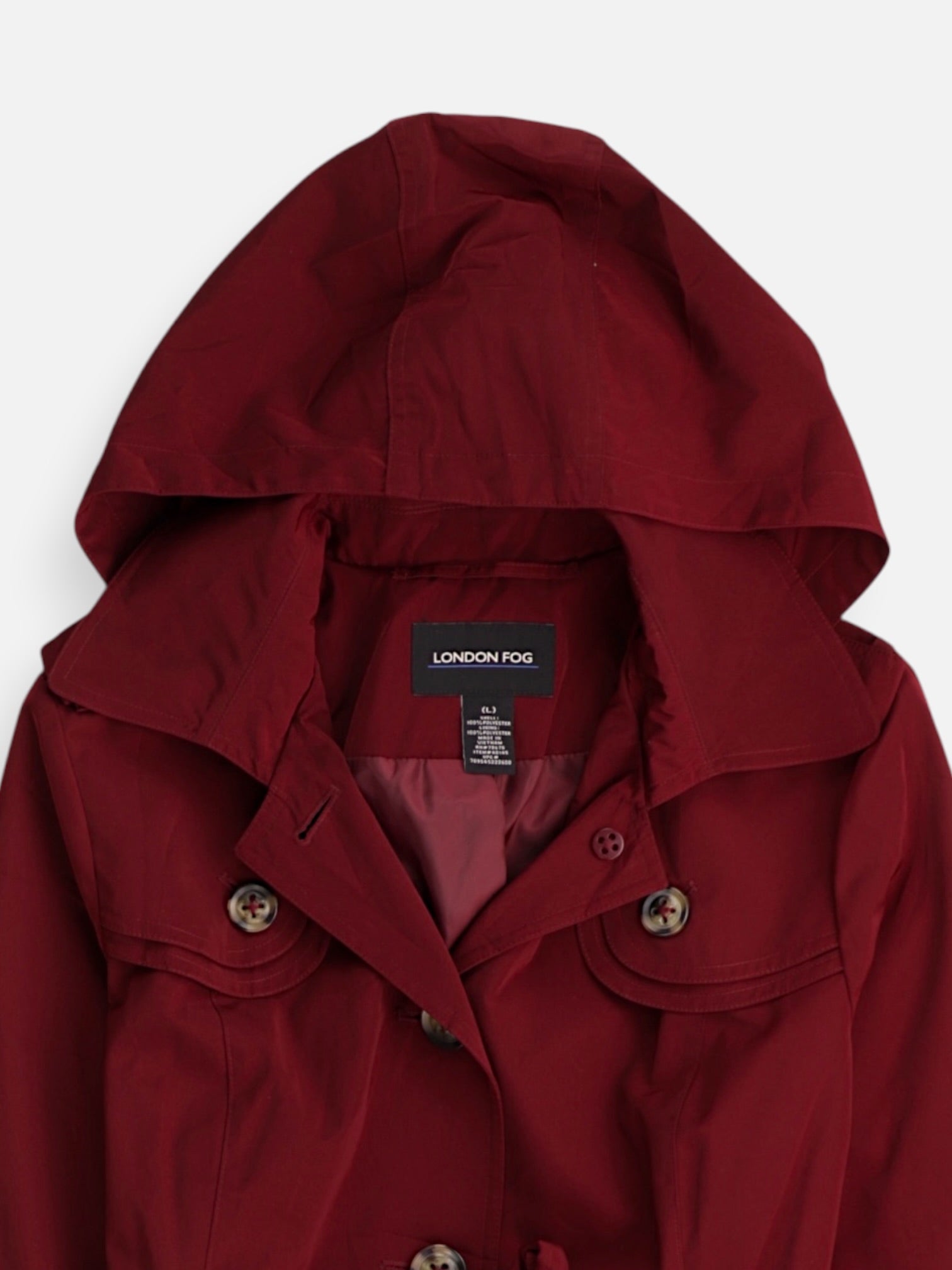LONDON FOG Abrigo Trench Coat Casual - Mujer - Large