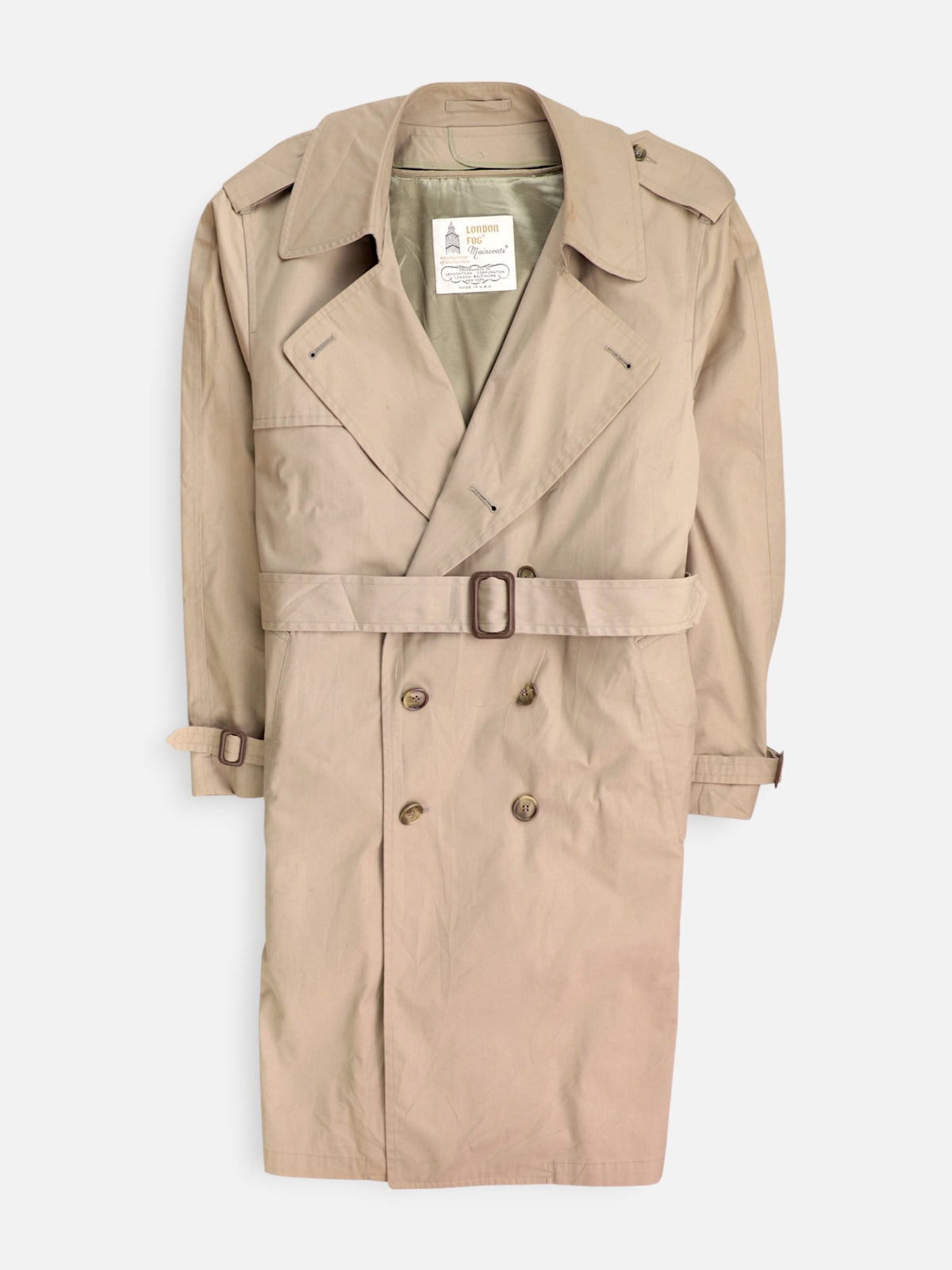 LONDON FOG Abrigo Donble breasted trench Casual - Mujer - Large