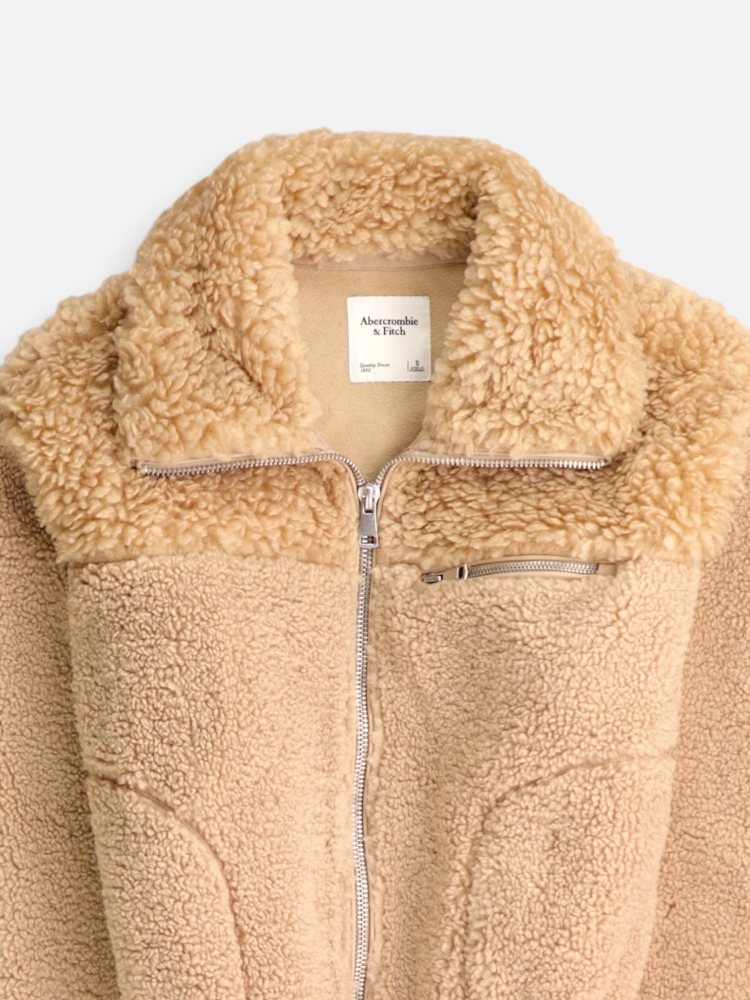 Abercrombie & Fitch Chaqueta Casual Teddy - Mujer - Small