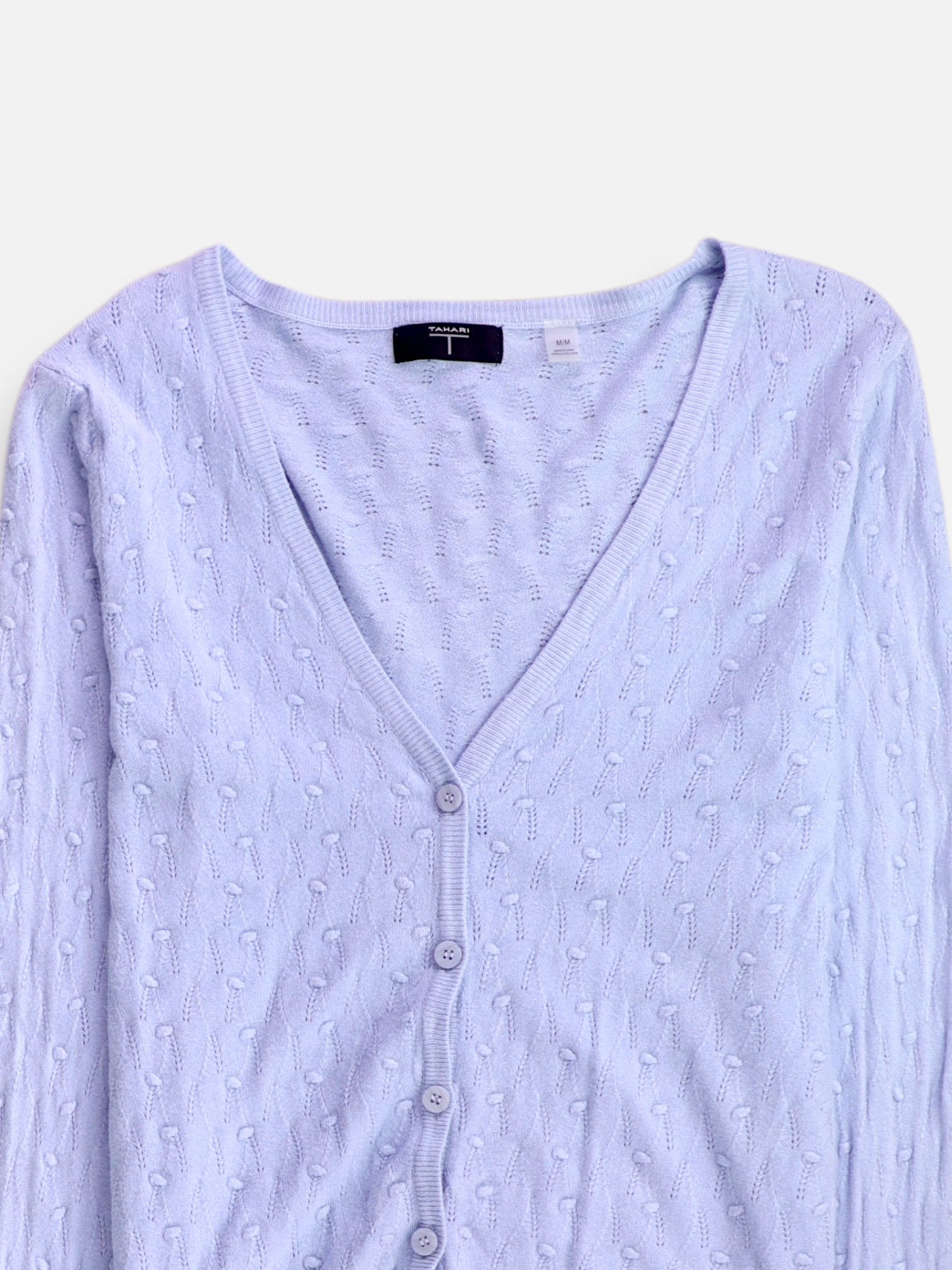 TAHARI Sueter Cardigan Casual - Mujer - Medium