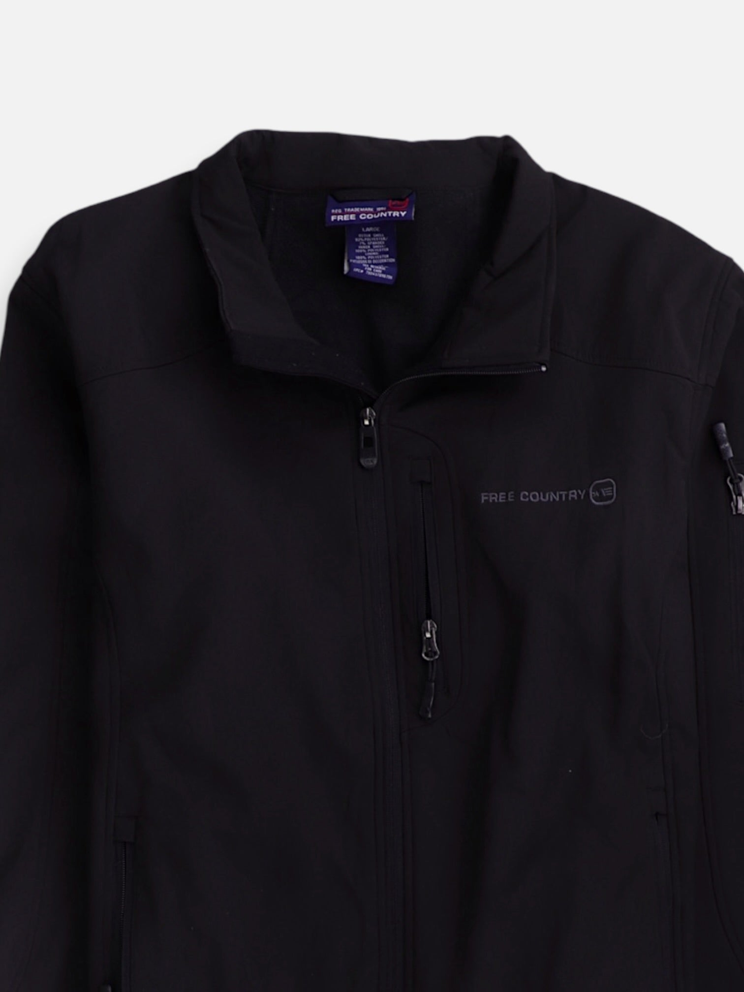 FREE COUNTY Sudadera Fleece Basic - Hombre - Large
