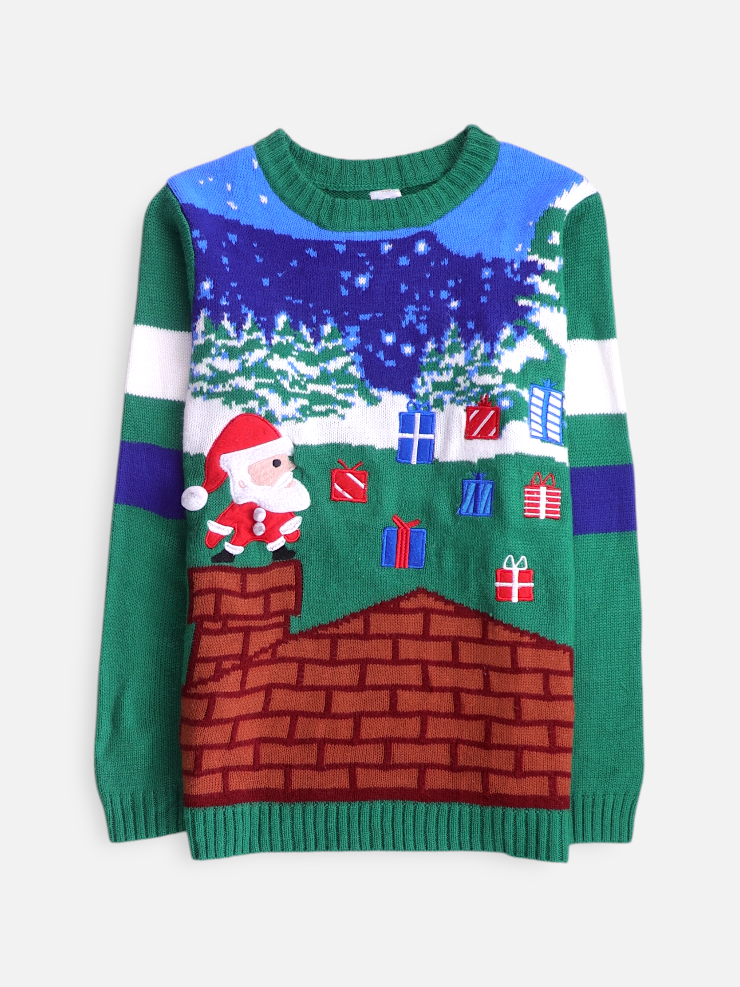 Sueter Knit Navideño - Niño - Large - 10-12Y (Años)