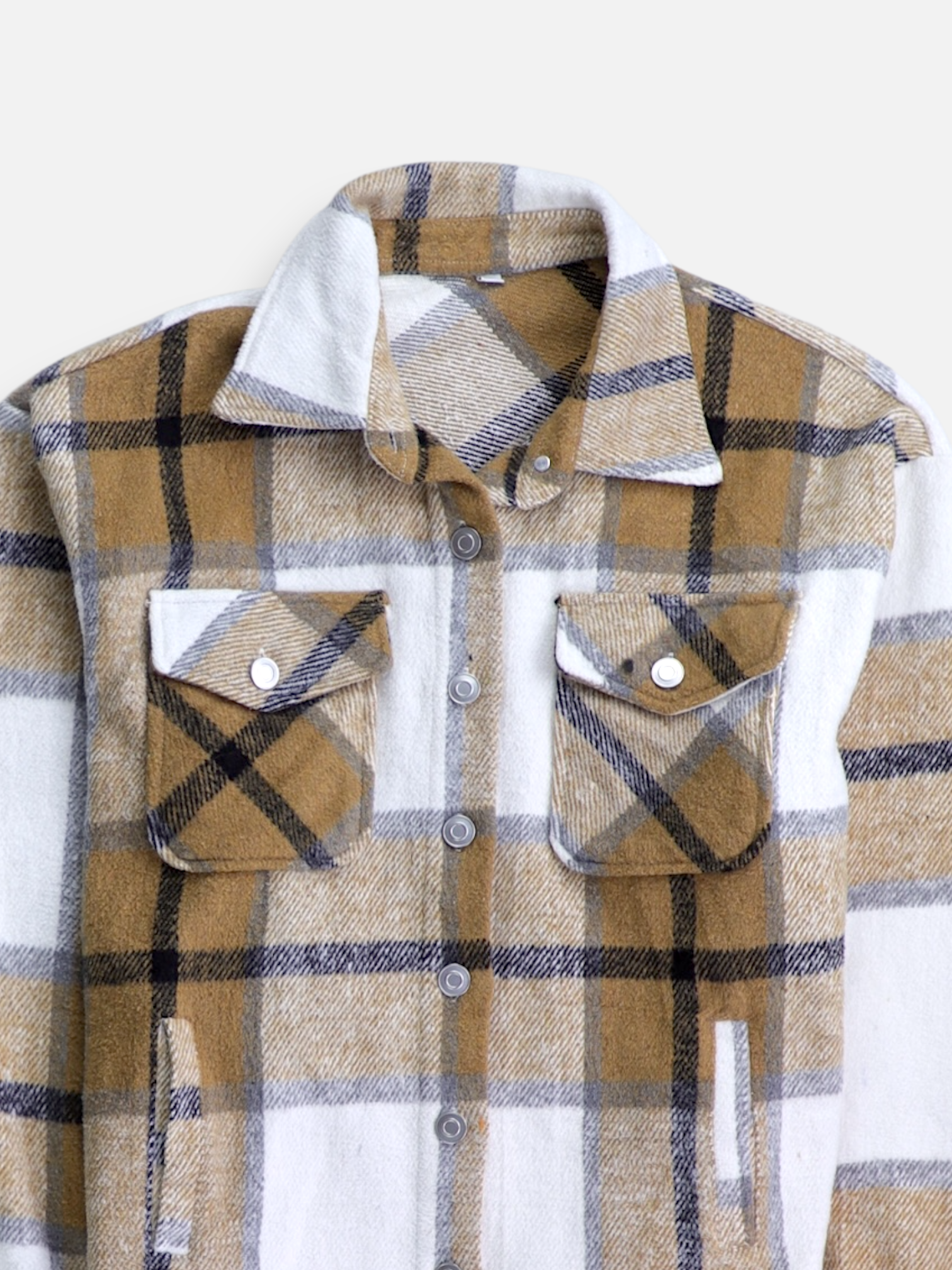 Chaqueta Sobrecamisa Color Block - Mujer - Medium