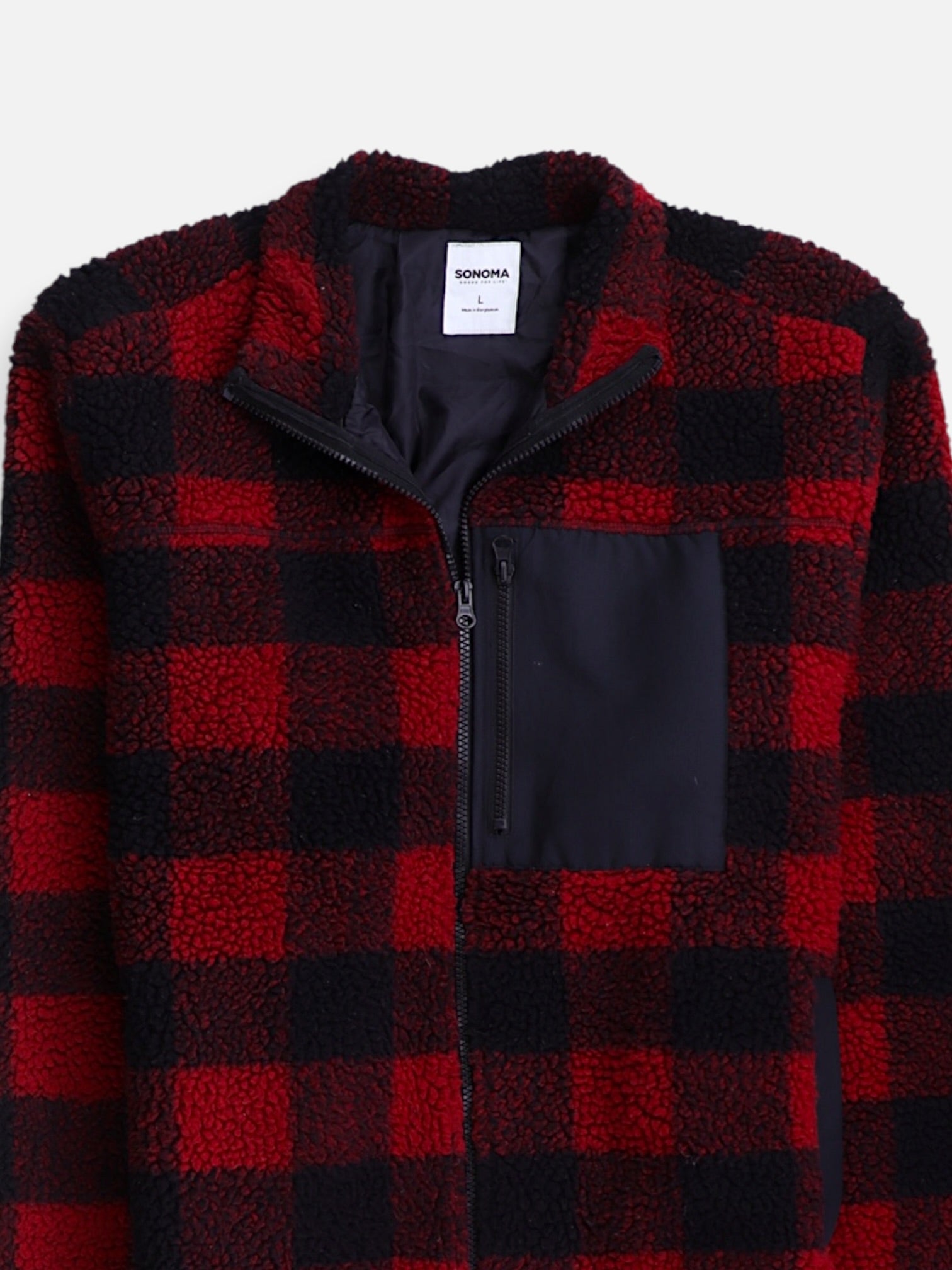 SONOMA Sueter Fleece Color Block - Hombre - Large