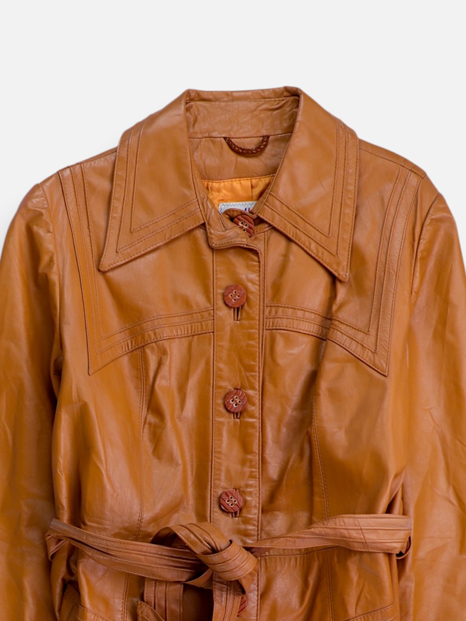 Abrigo Single breasted trench Cuero - Mujer - N/A