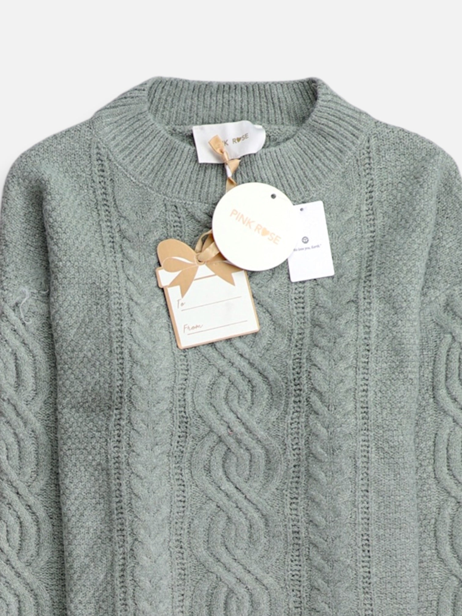 Pink Rose Sueter Knit Casual - Mujer - Small
