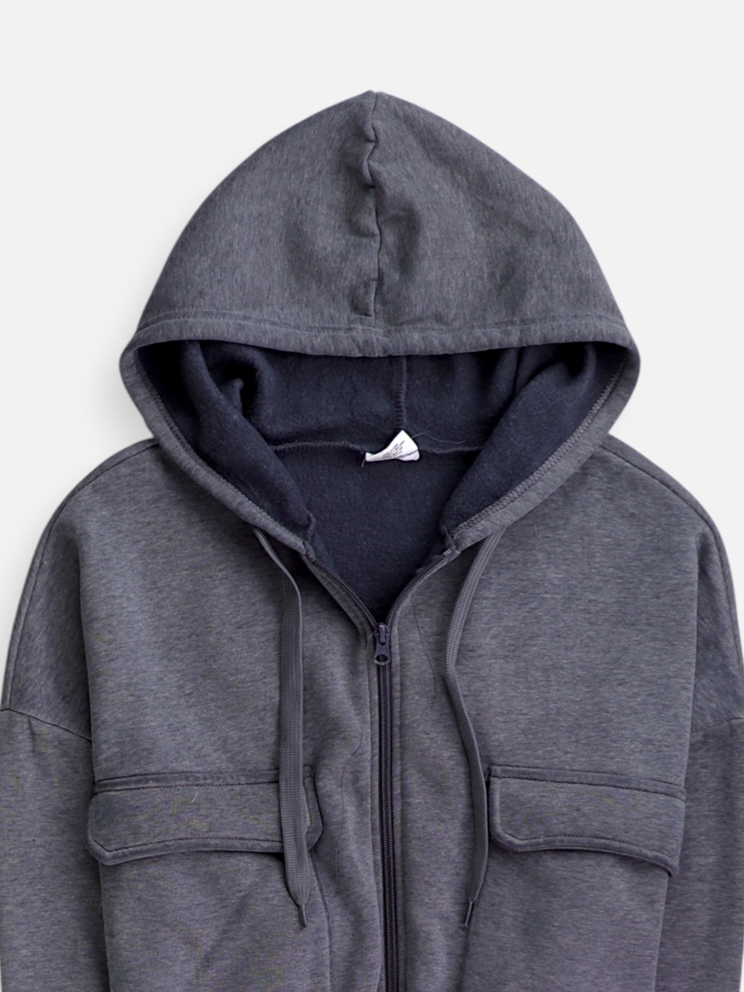 Sudadera Hoodie Crop Top - Mujer - Large