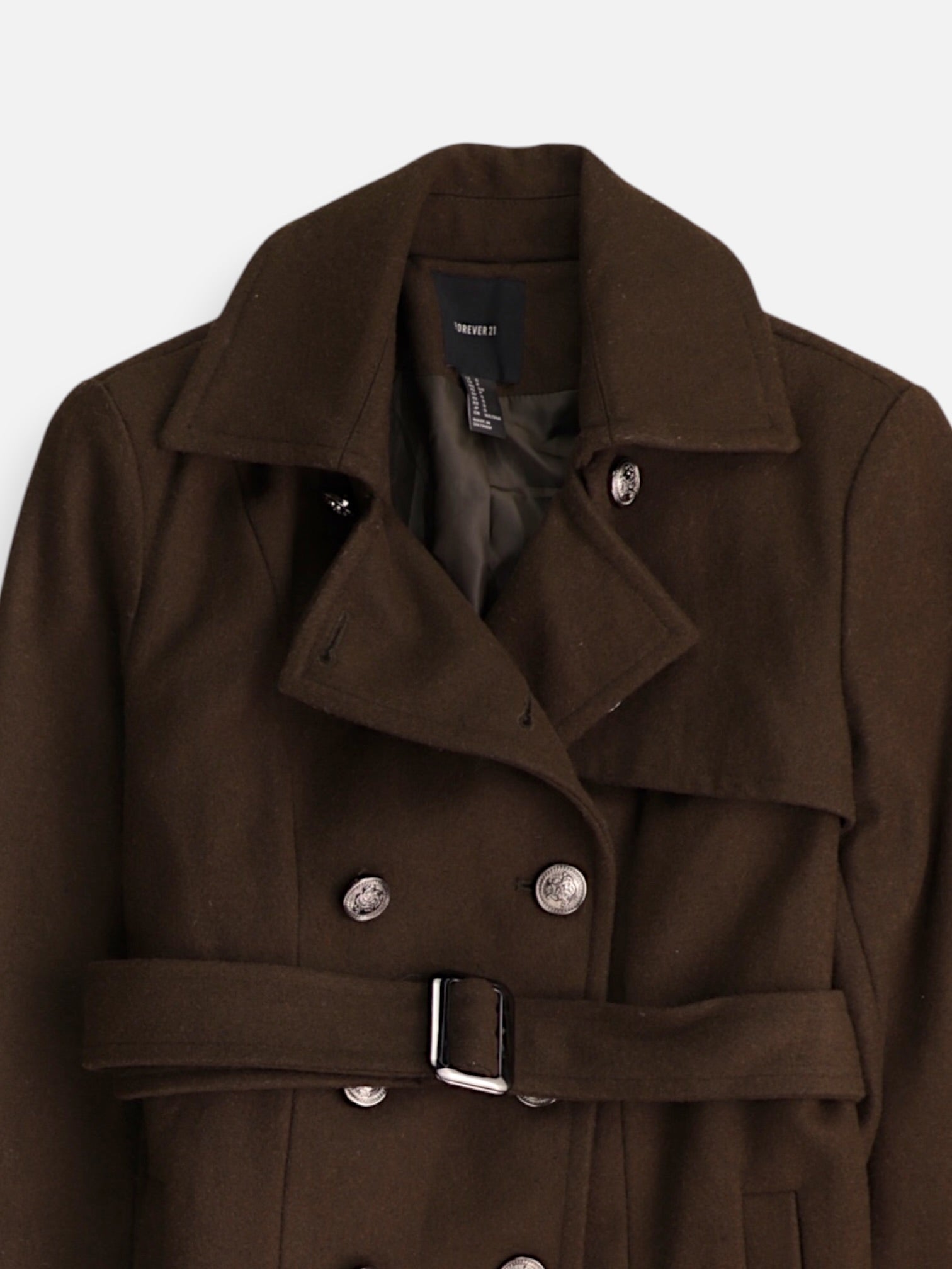 Forever 21 Abrigo Donble breasted trench Casual - Mujer - Small