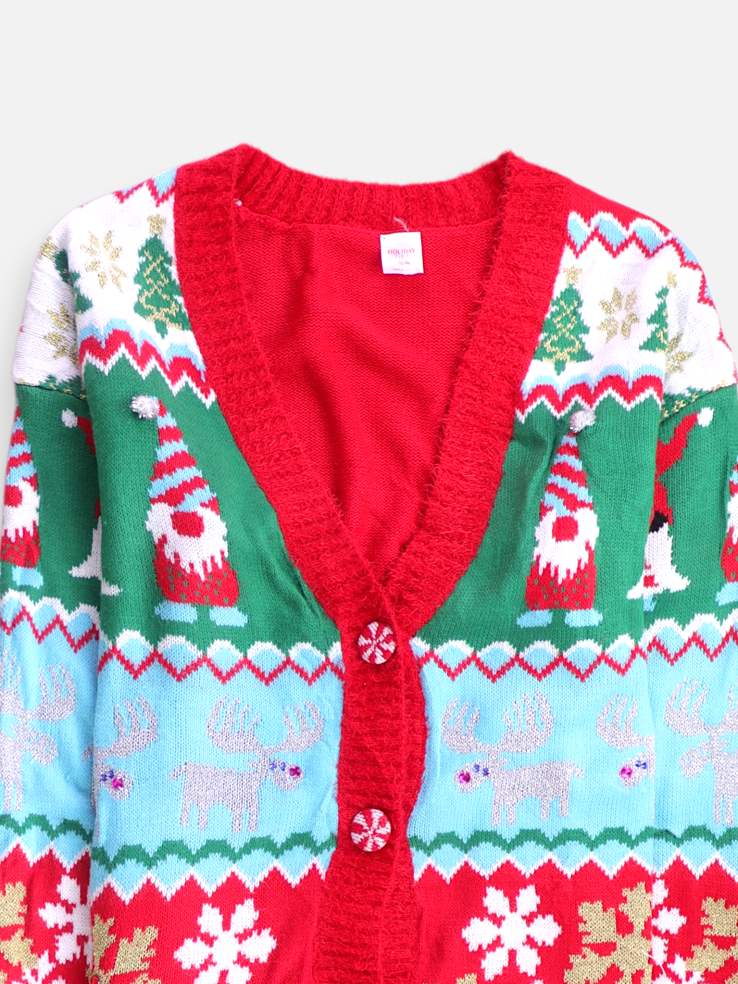 Sueter Cardigan Navideño - Hombre - Large