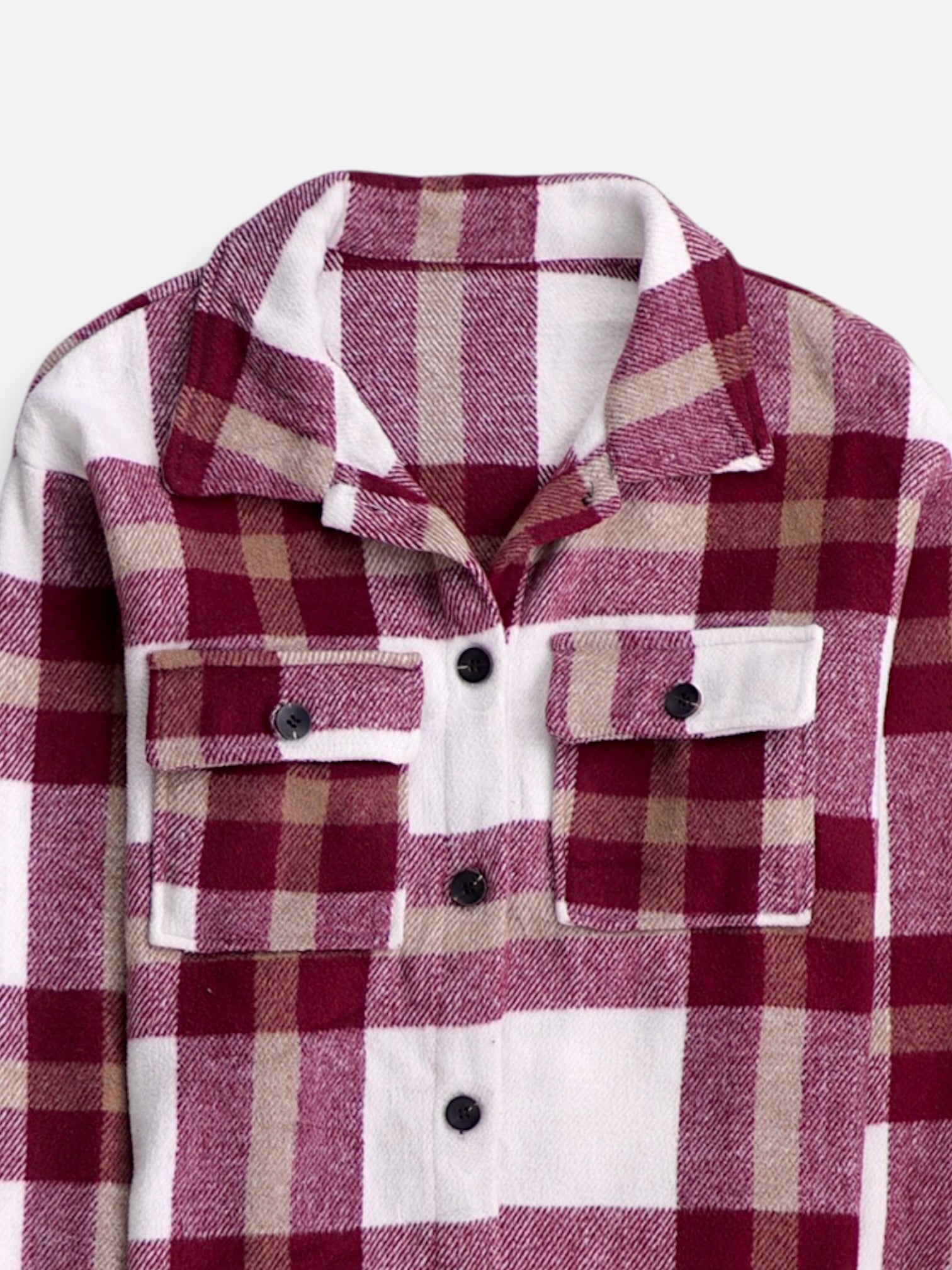 Chaqueta Sobrecamisa Color Block - Mujer - Small