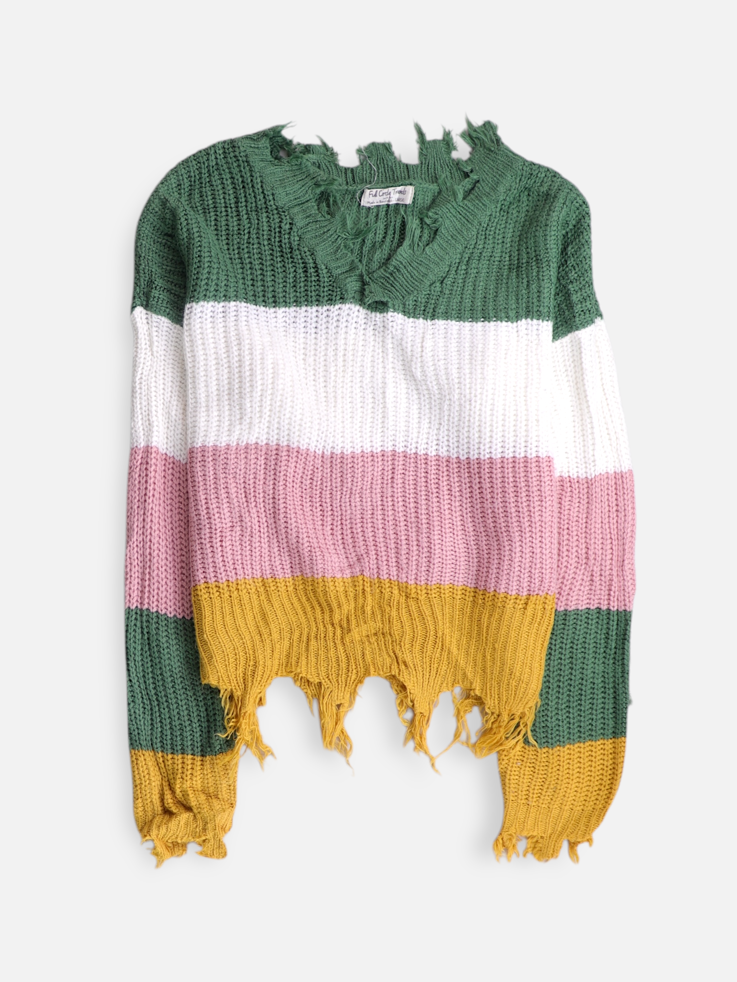 Sueter Knit Color Block - Mujer - Large