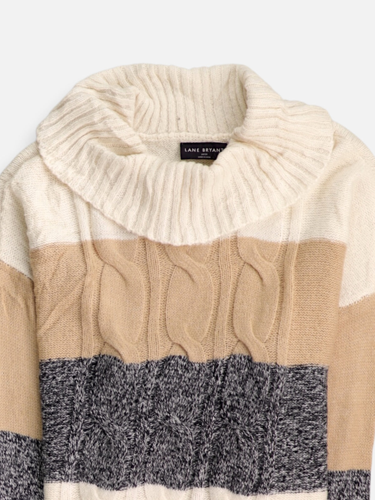 LANE BRYANT Sueter Turtleneck Color Block - Mujer - 18/20