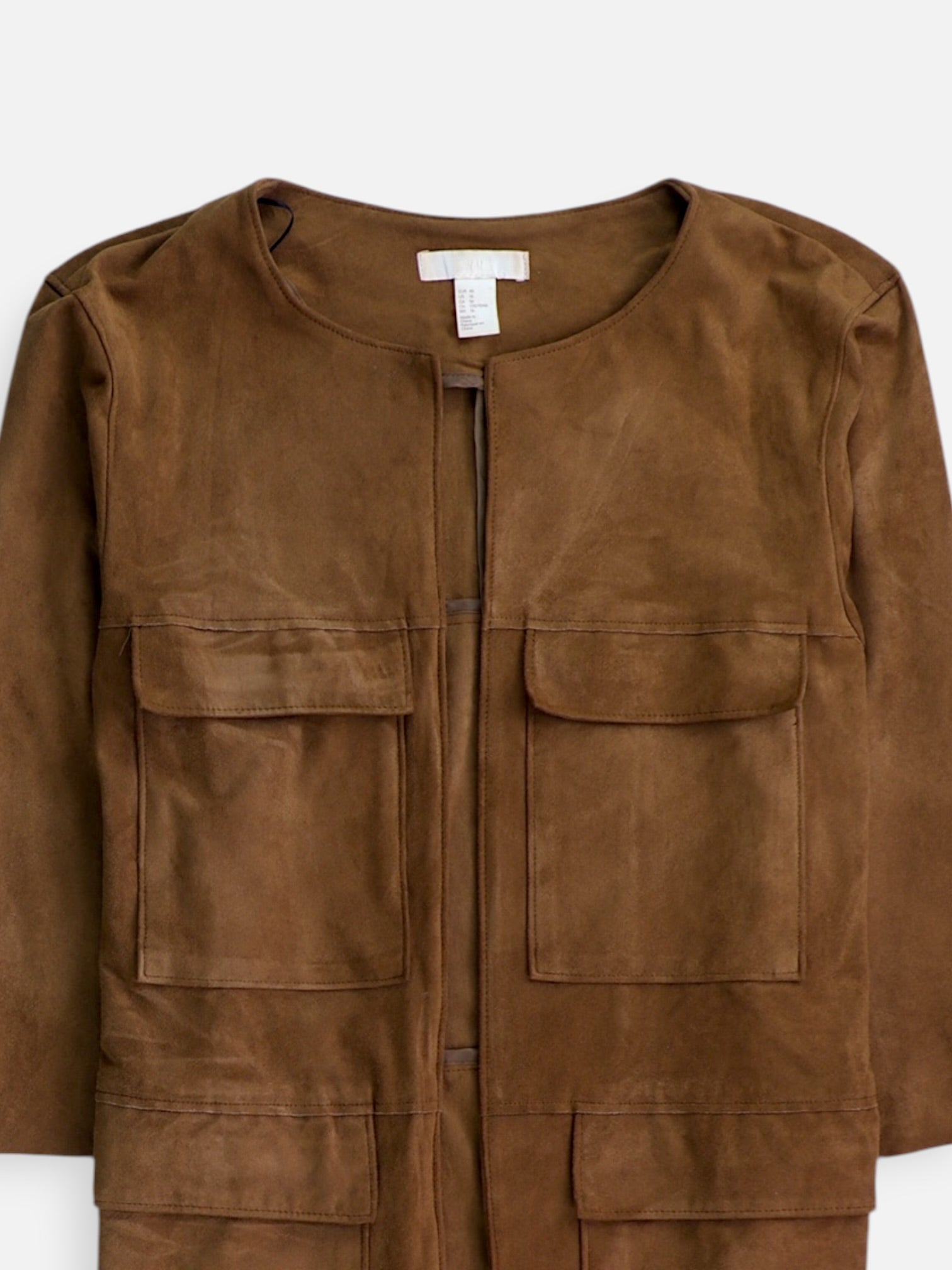 H&M Abrigo Single breasted trench Suede - Mujer - 16
