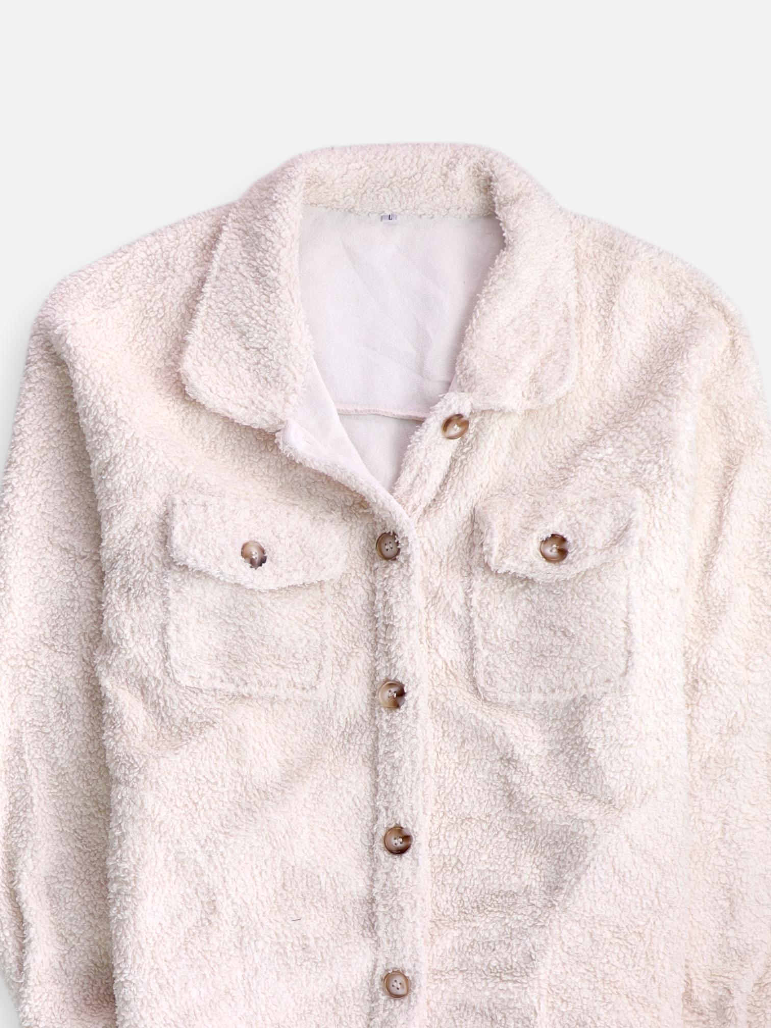 Chaqueta Sobrecamisa Teddy - Mujer - Large