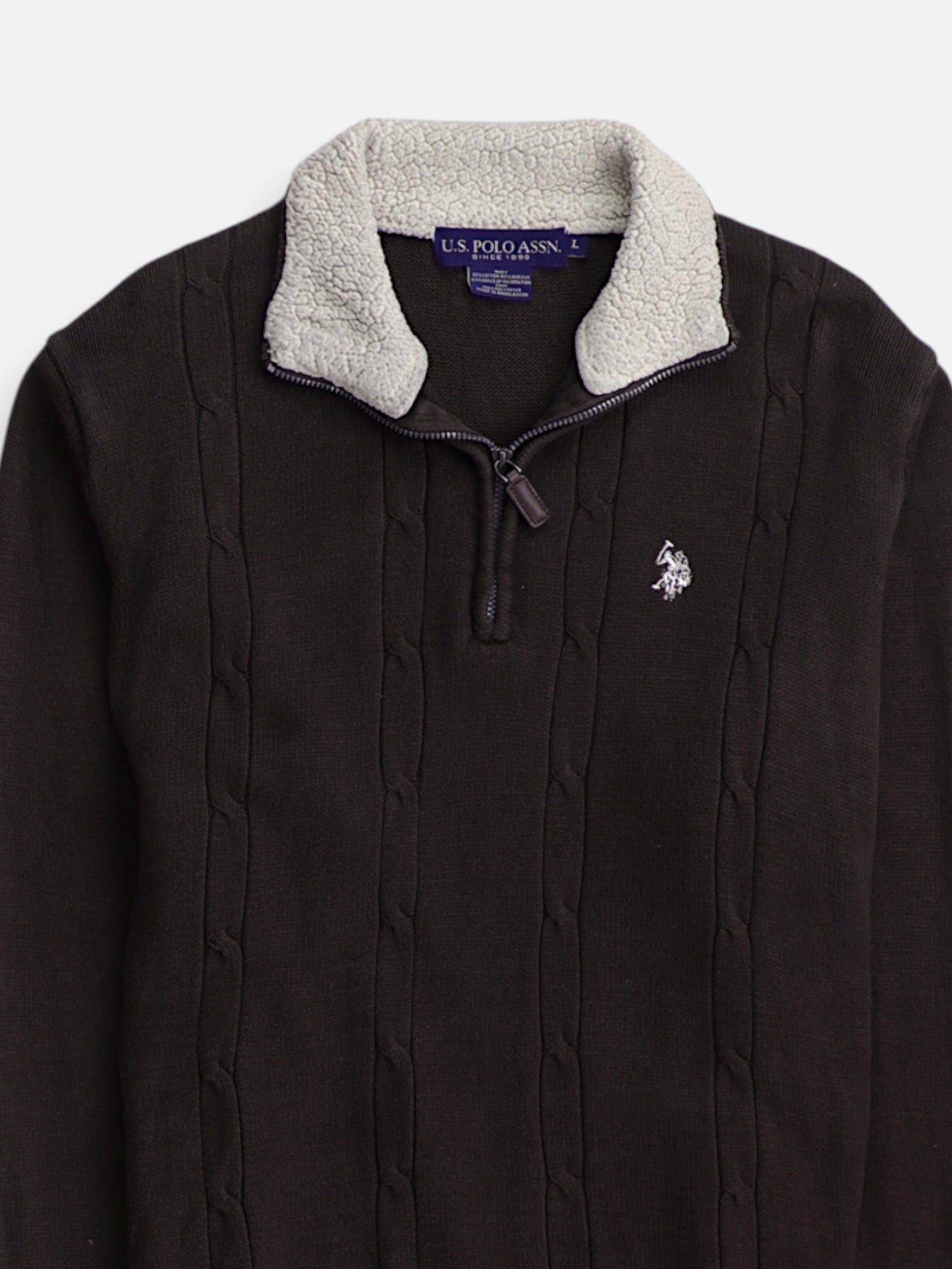 US Polo ASSN Sueter Fleece Casual - Hombre - Large