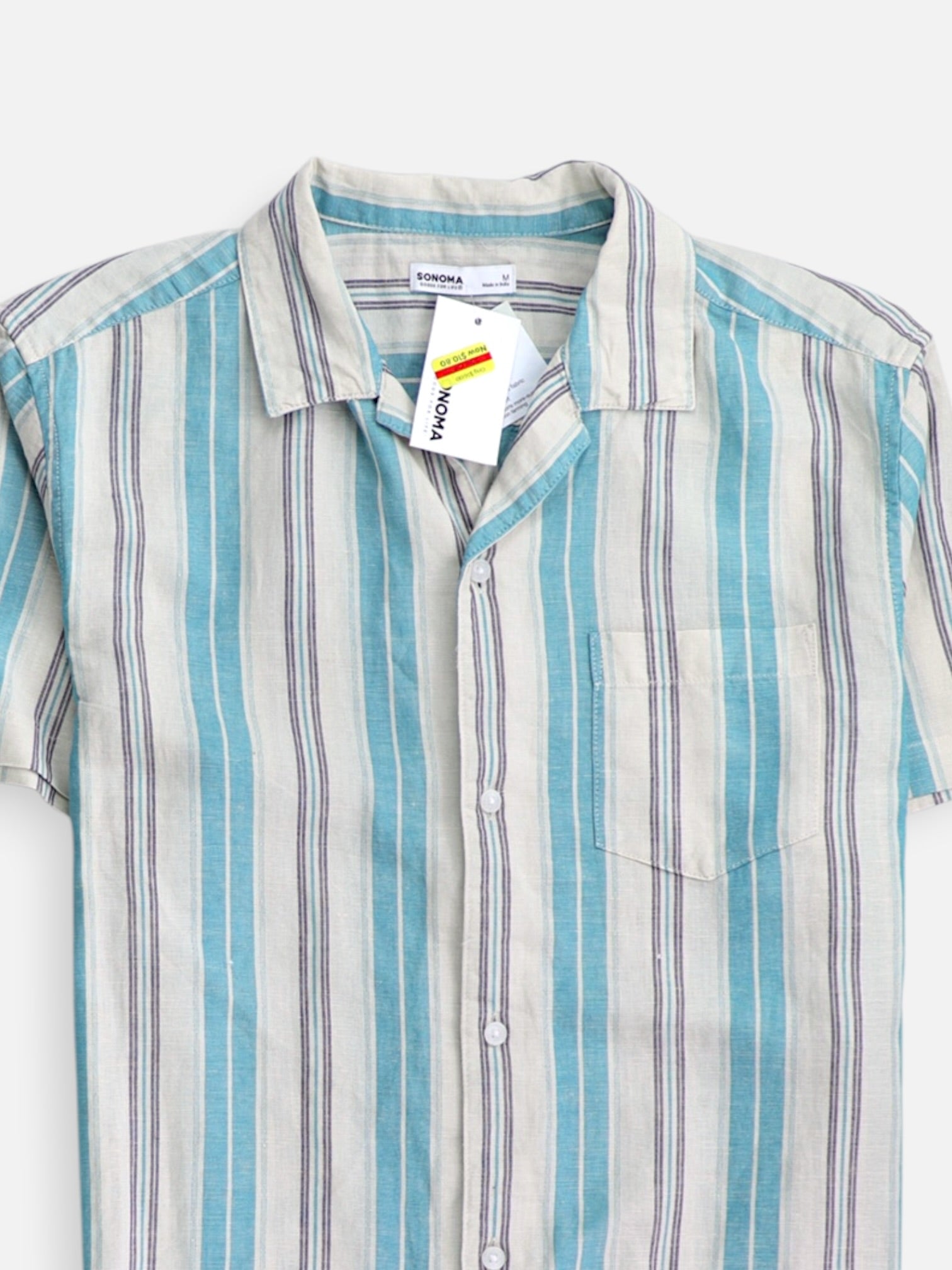 SONOMA Camisa Color Block - Hombre - Medium