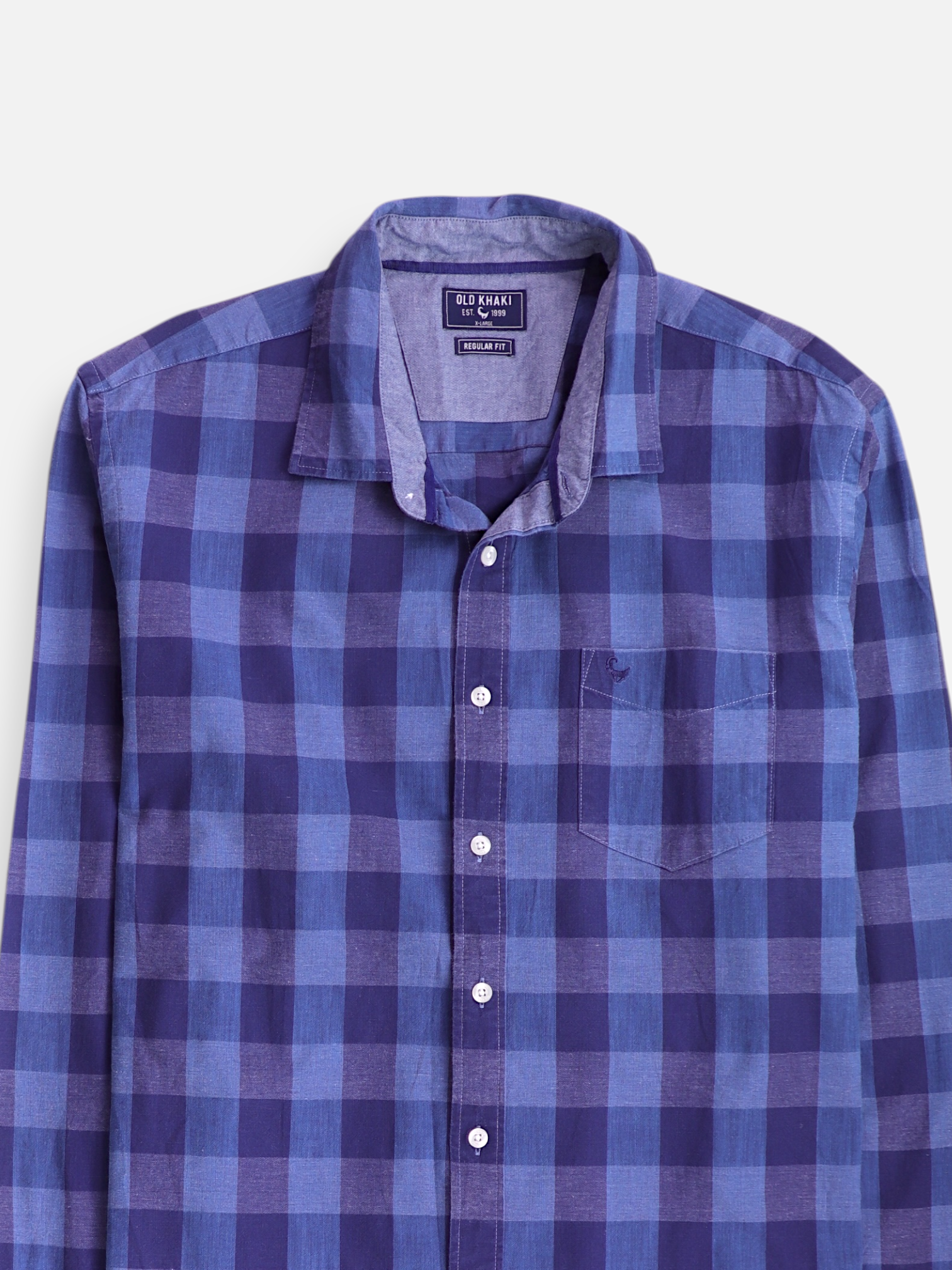 Camisa Color Block - Hombre - XL