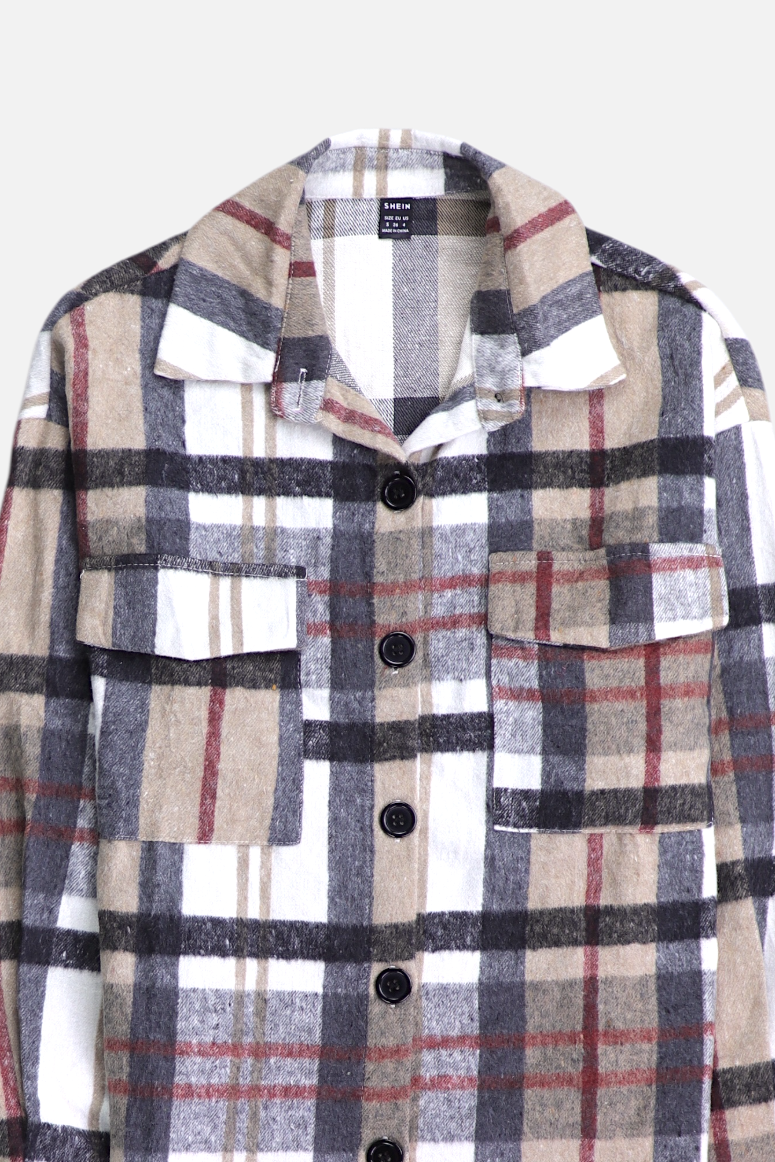 SHEIN Chaqueta Sobrecamisa Color Block - Hombre - Small