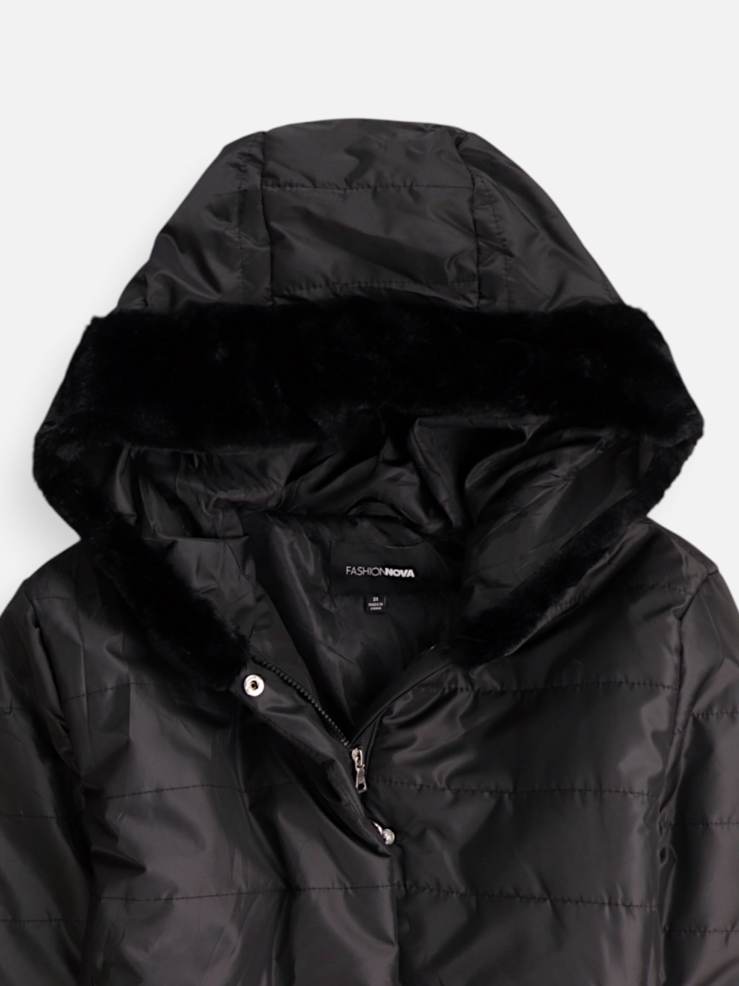 Fashionnova Chaqueta Puffer Impermeable - Mujer - 2XL