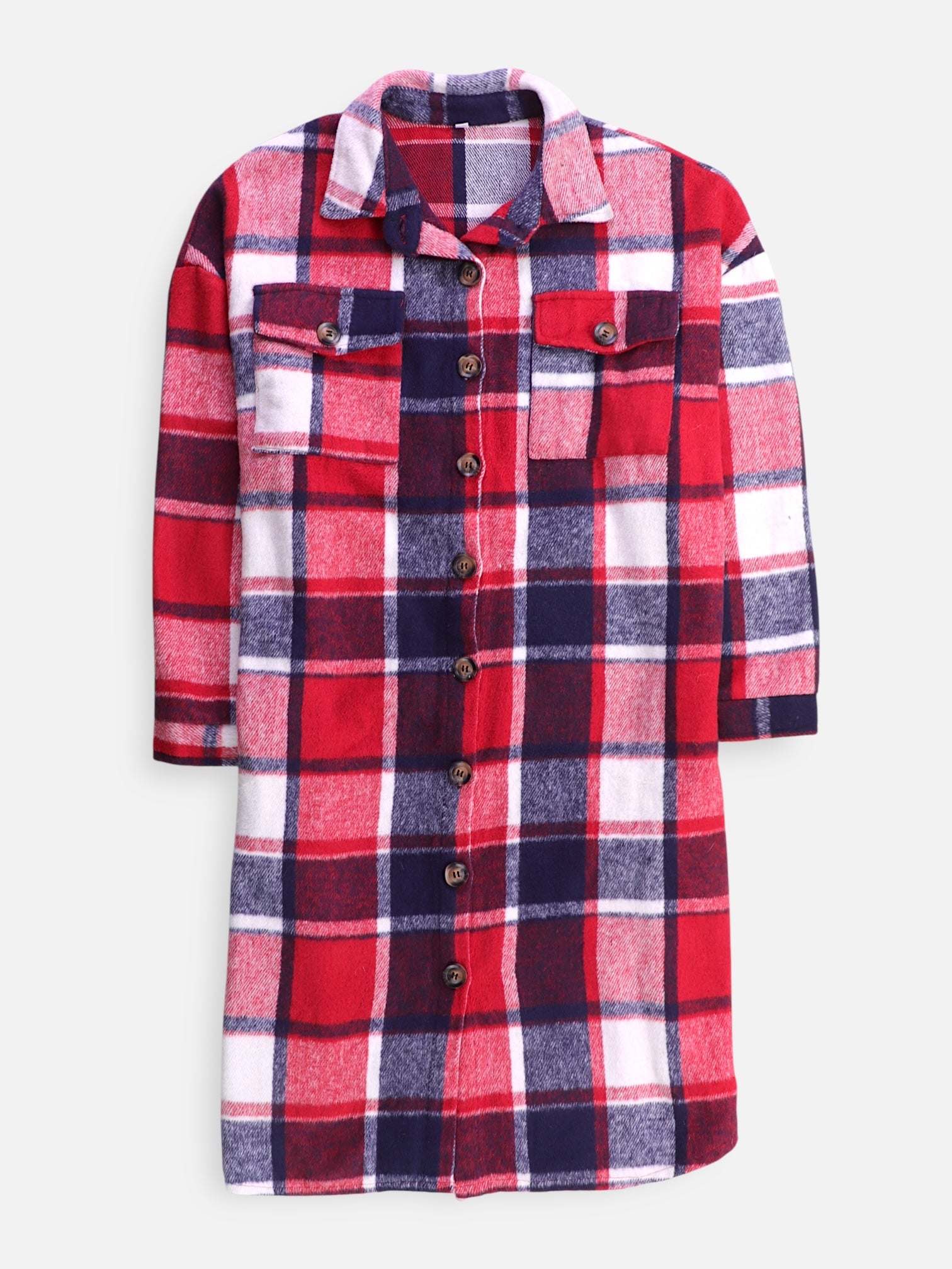 Chaqueta Sobrecamisa Color Block - Mujer - Medium