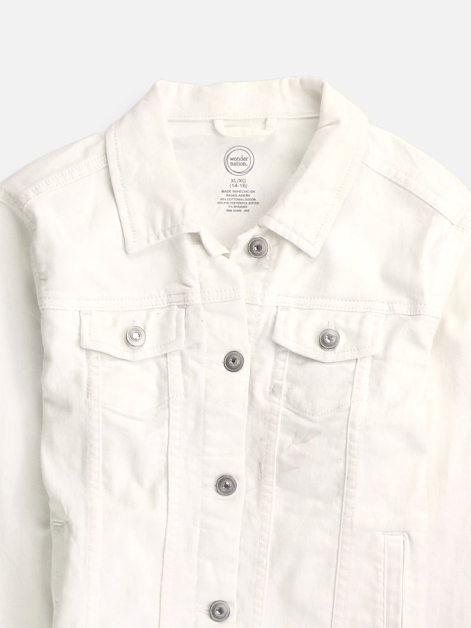 Wonder Nation Chaqueta Denim Basic - Niña - XL - 14-16Y (Años)