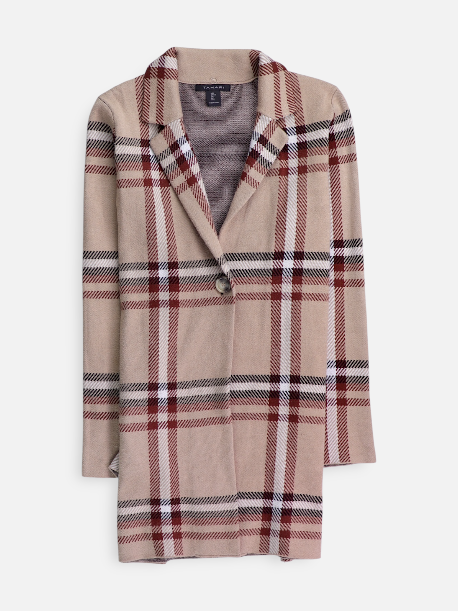 TAHARI Sueter Cardigan Casual - Mujer - Large