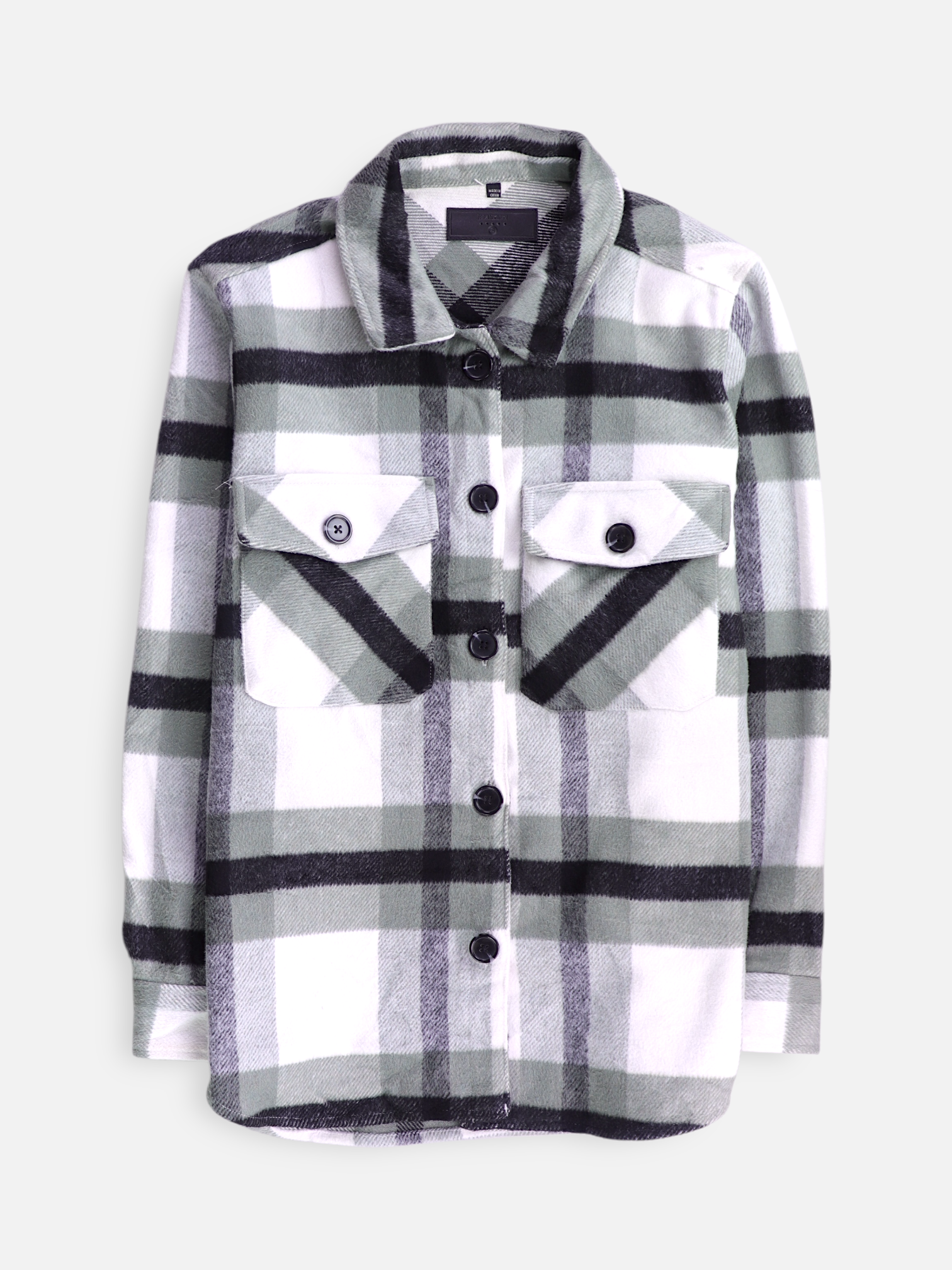 Chaqueta Sobrecamisa Color Block - Mujer - Small