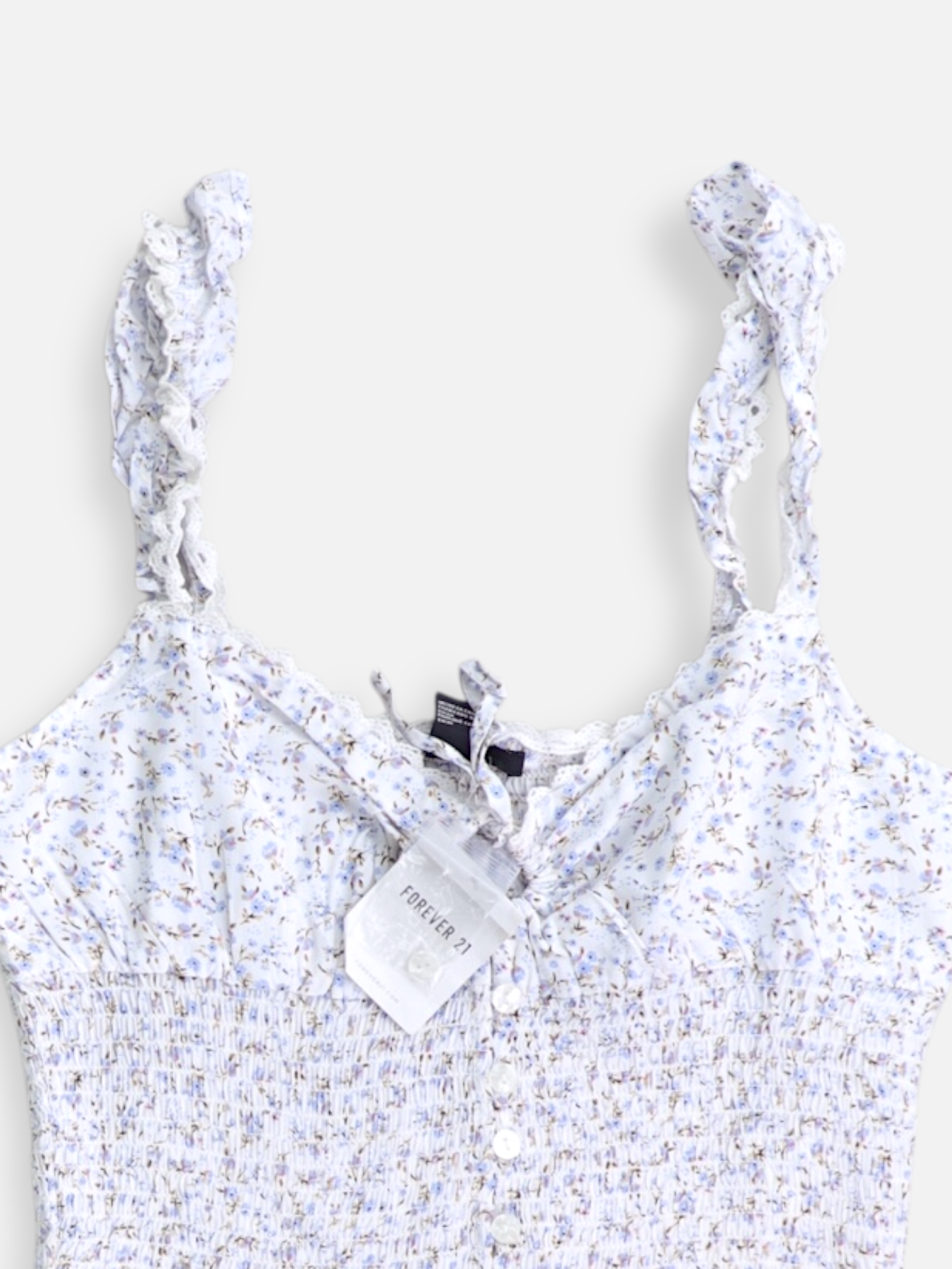 Forever 21 Blusa Crop Top - Mujer - Large