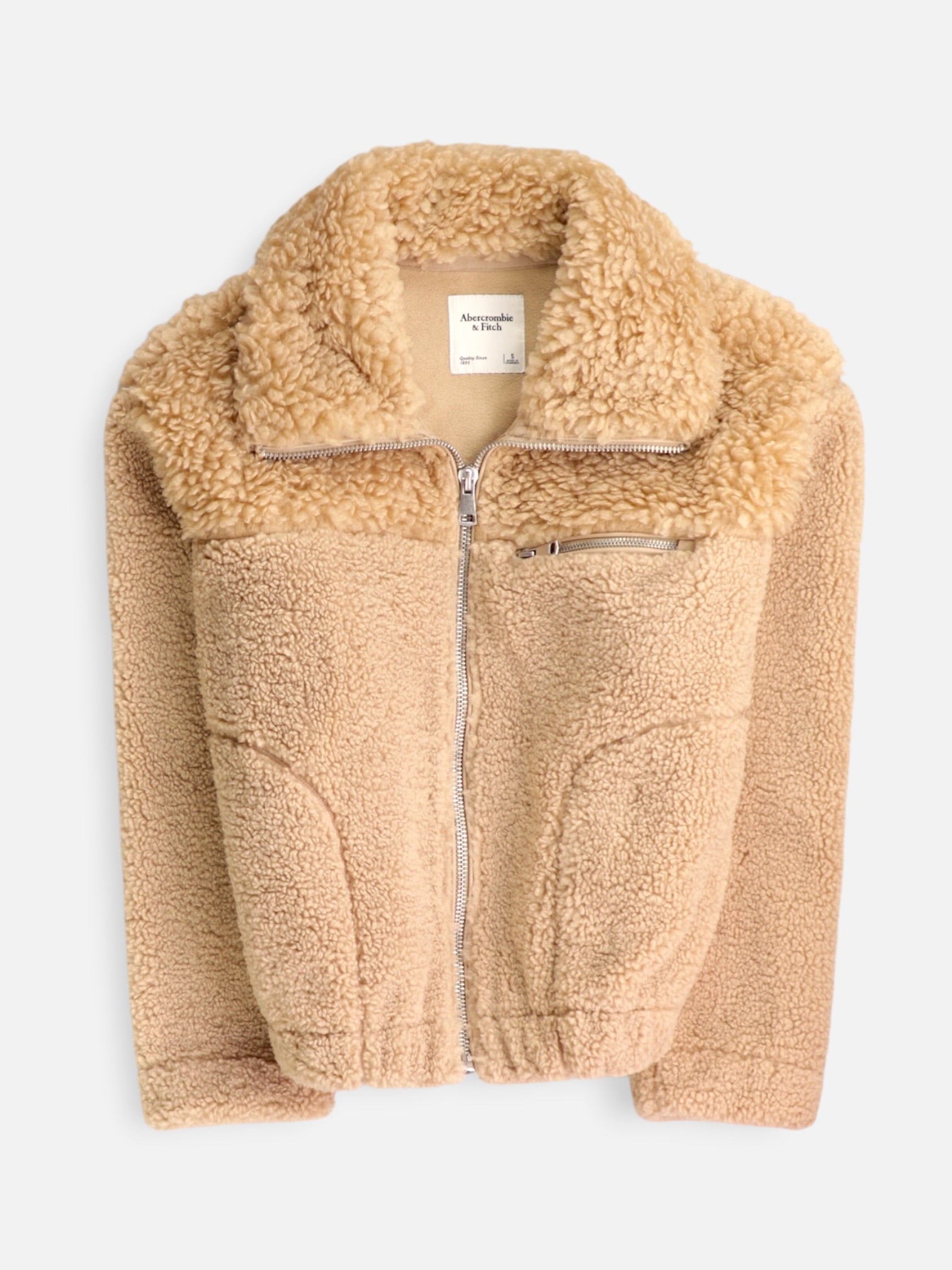 Abercrombie & Fitch Chaqueta Casual Teddy - Mujer - Small