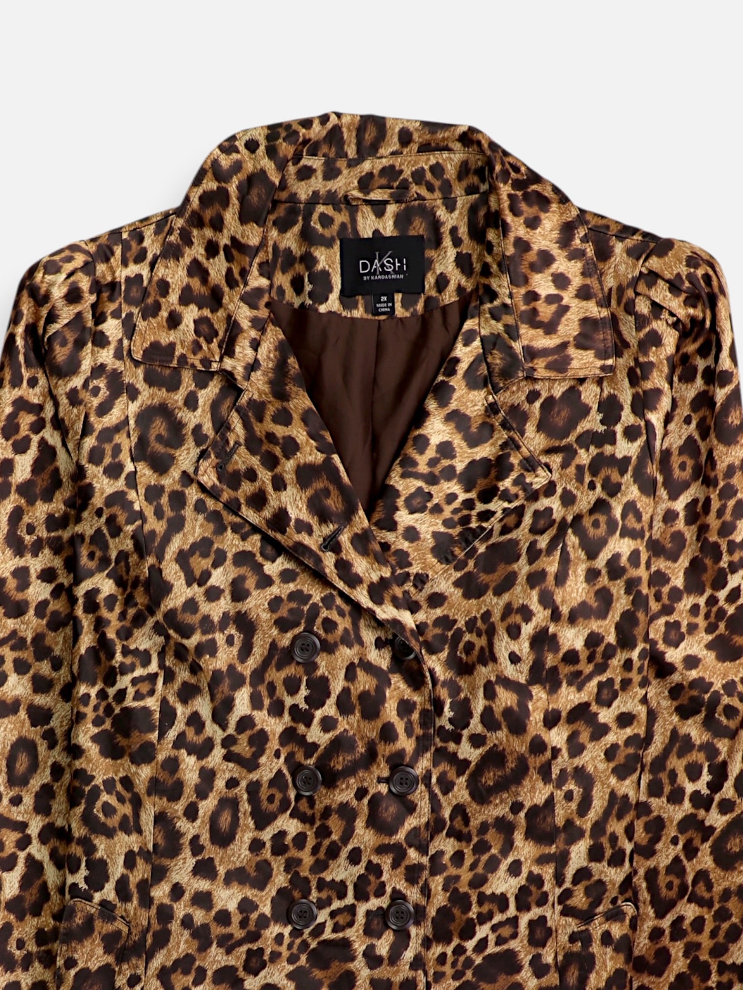 Abrigo Donble breasted trench Animal Print - Mujer - 2XL