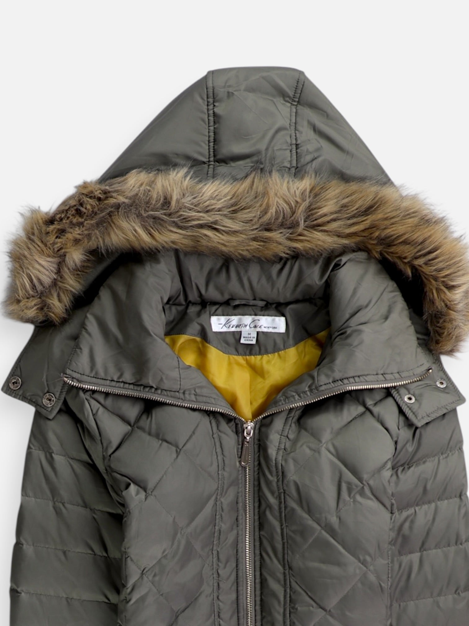 Kenneth Cole Abrigo Impermeable Puffer - Mujer - Medium
