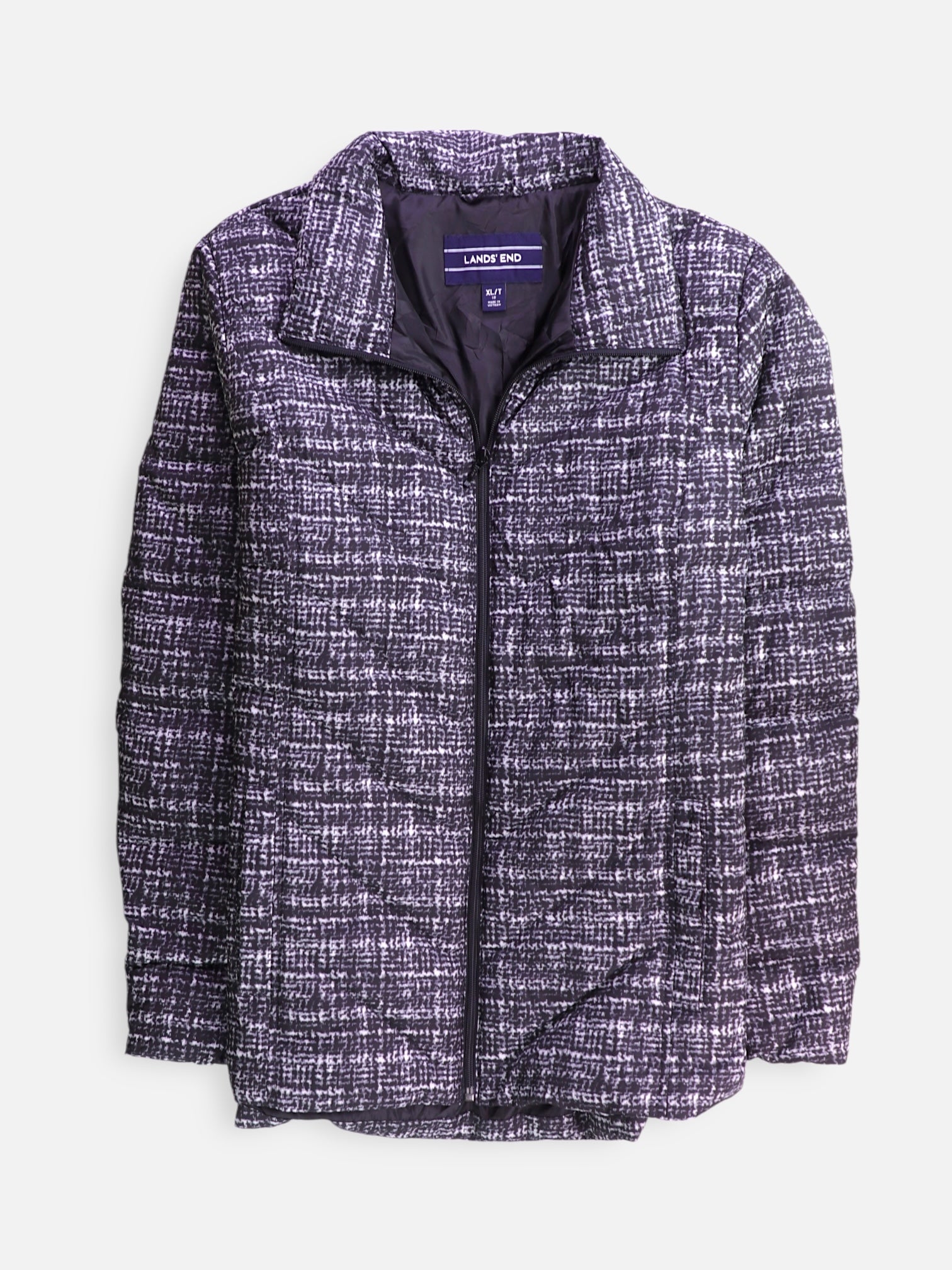 LANDS END Chaqueta Puffer Impermeable - Mujer - XL