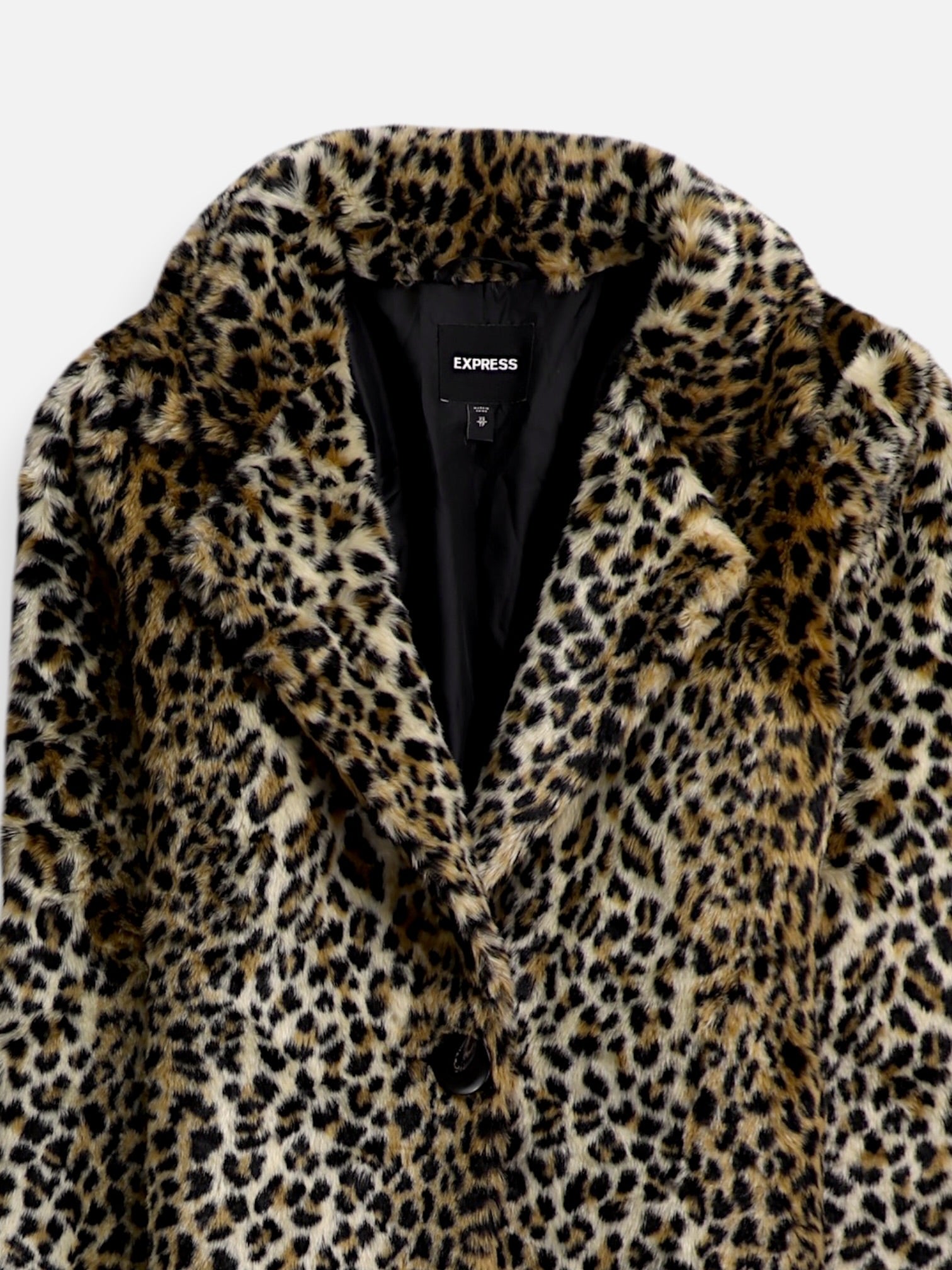 EXPRESS Abrigo Casual Animal Print - Mujer - XS