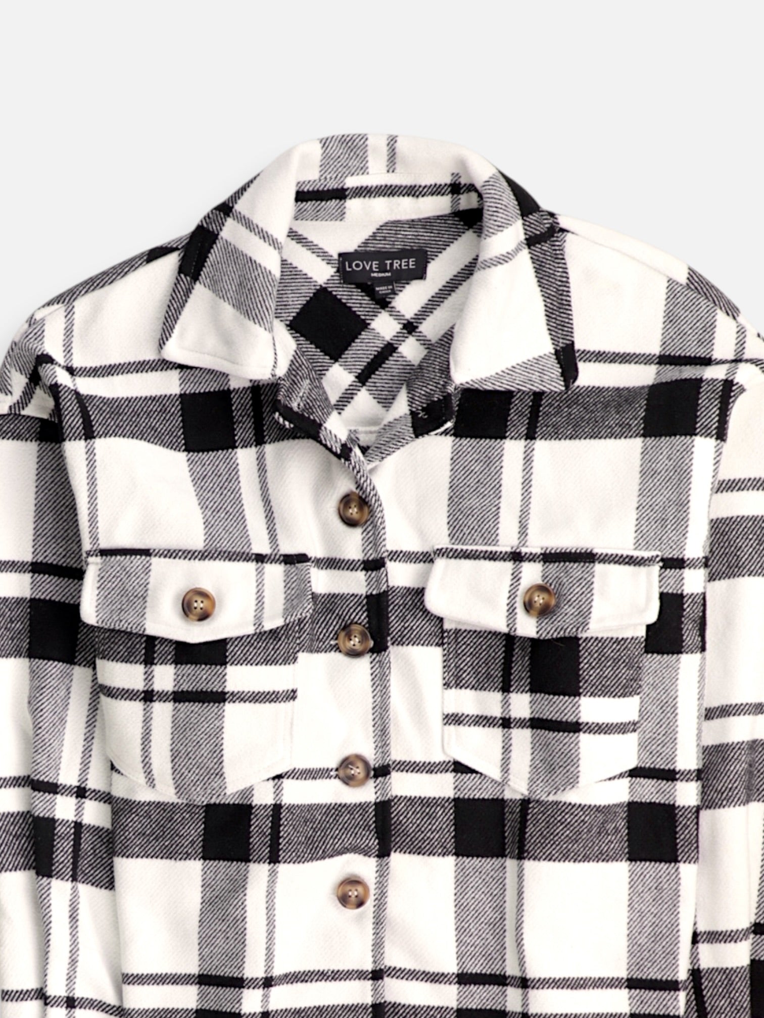 LOVE TREE  Chaqueta Sobrecamisa Color Block - Mujer - Medium