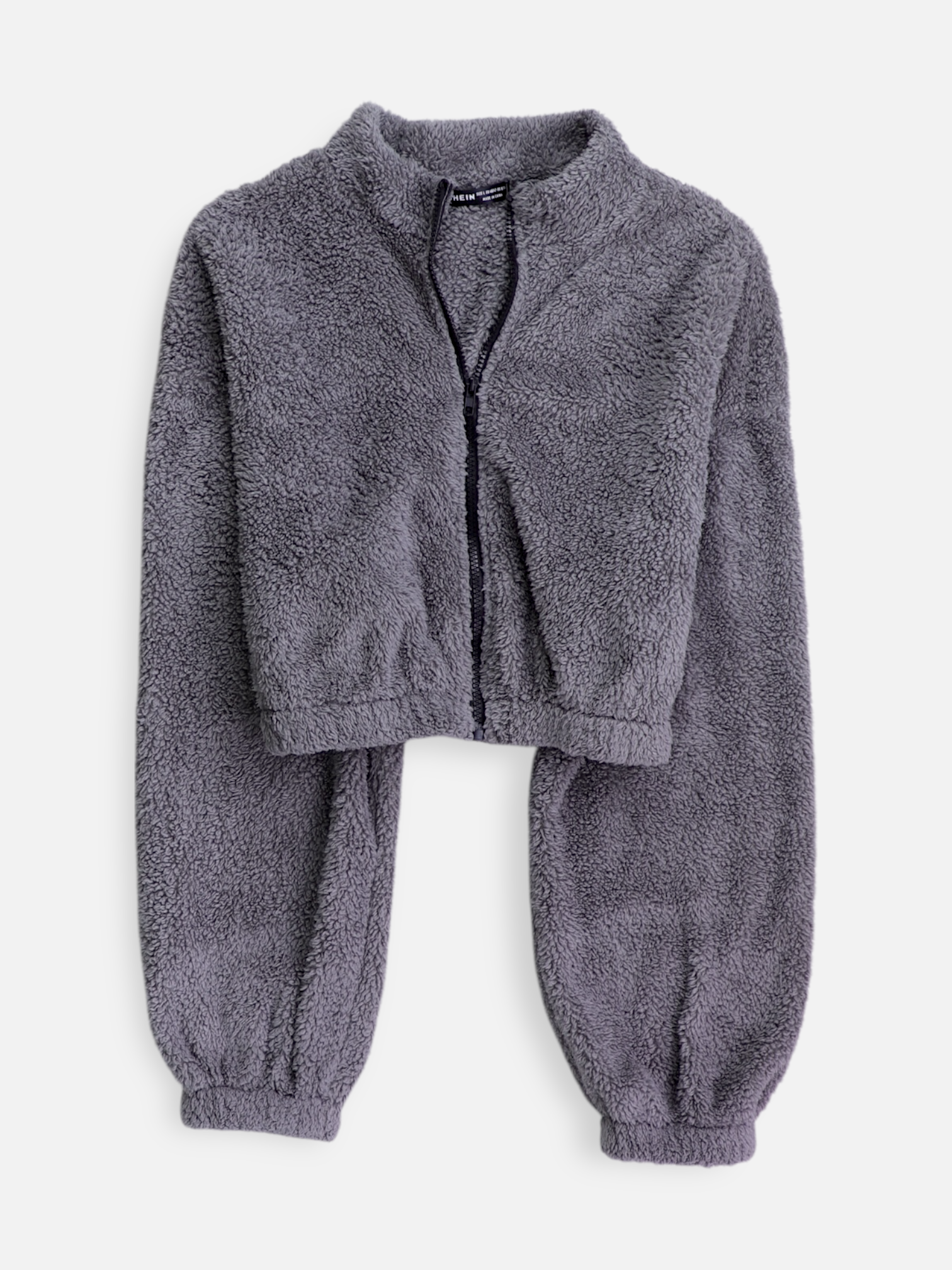 SHEIN Sueter Fleece Crop Top - Mujer - Large