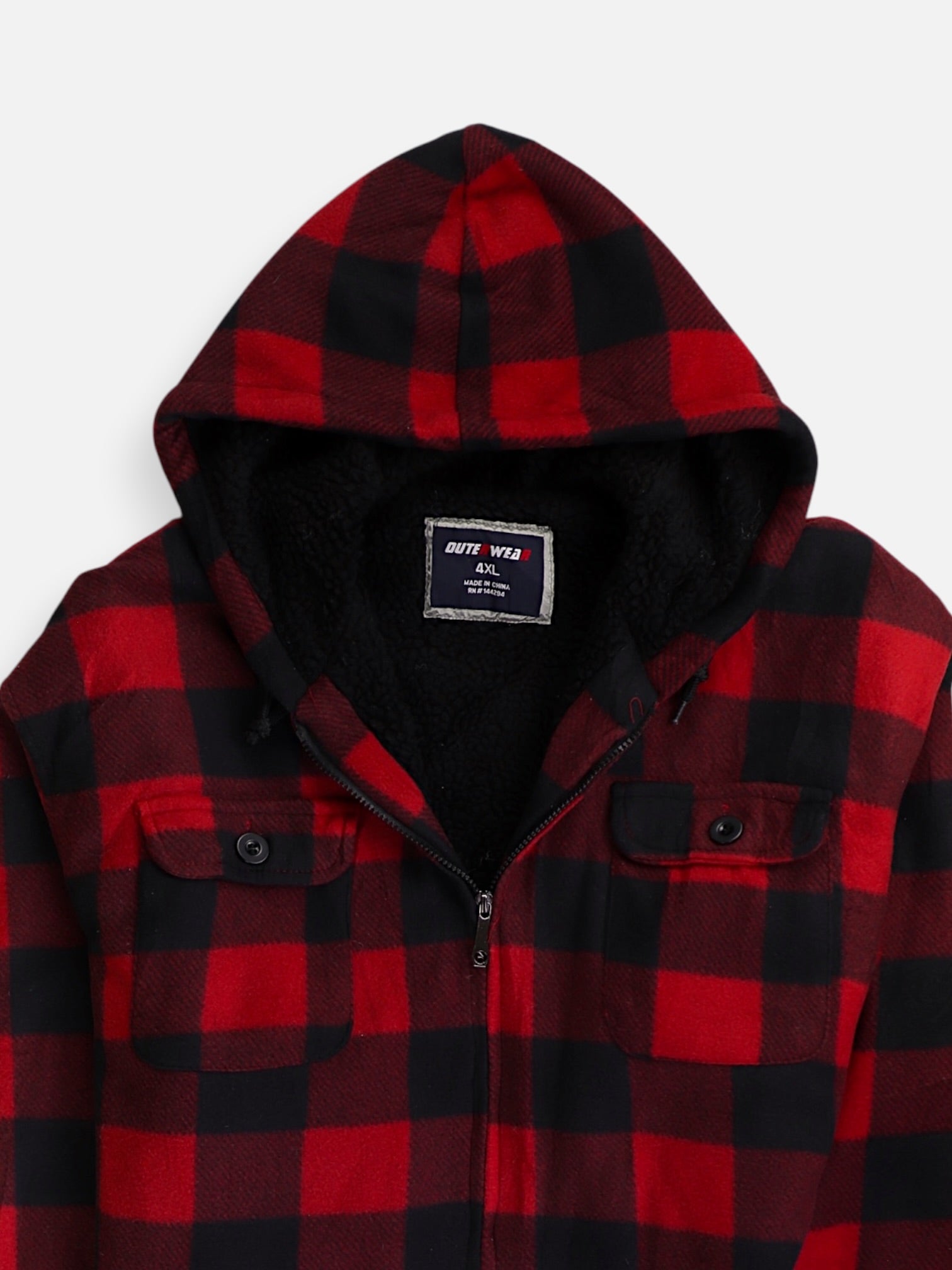 Sudadera Hoodie Color Block - Hombre - 4XL