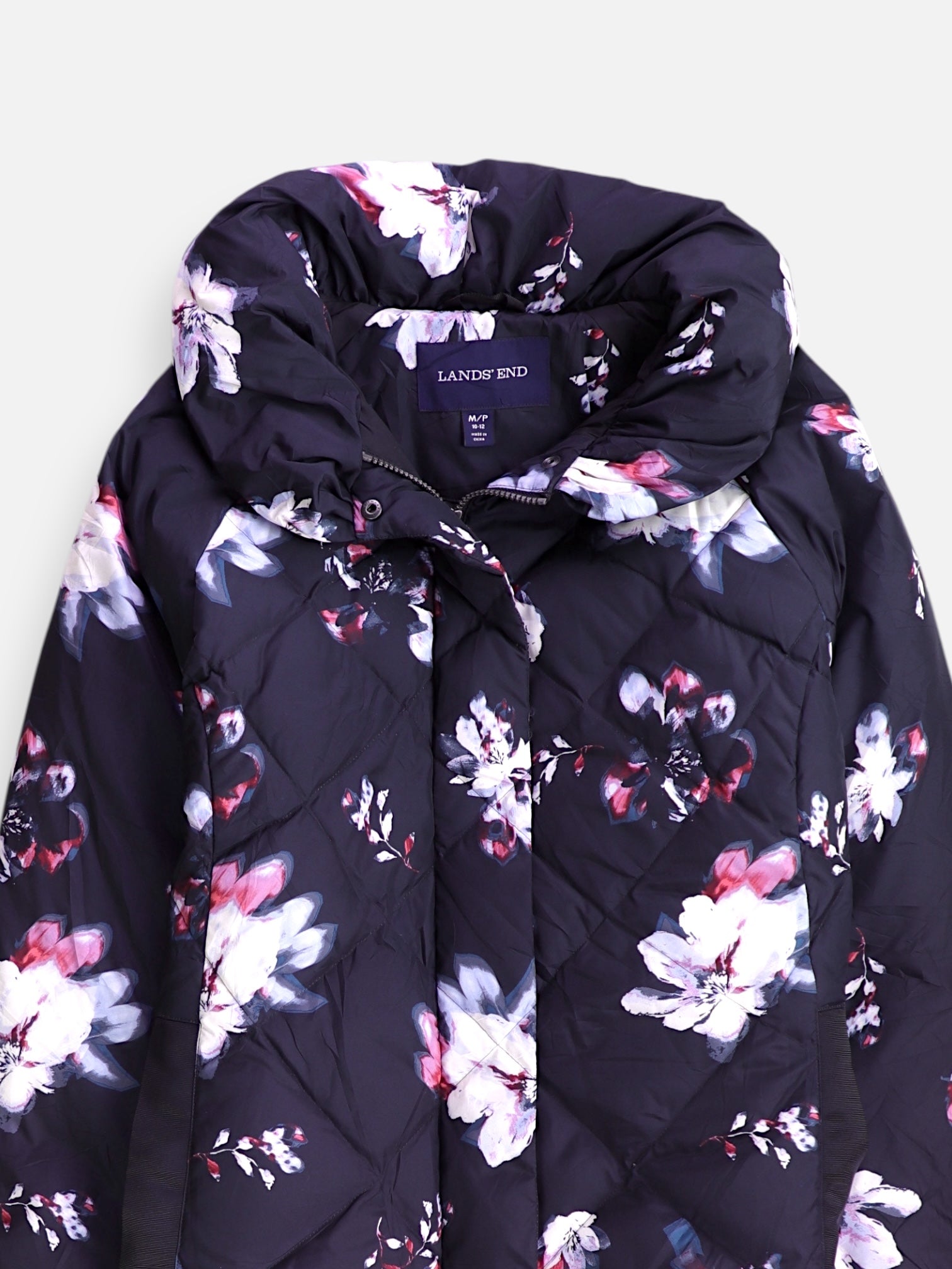 LANDS END Abrigo Casual Puffer - Mujer - Medium