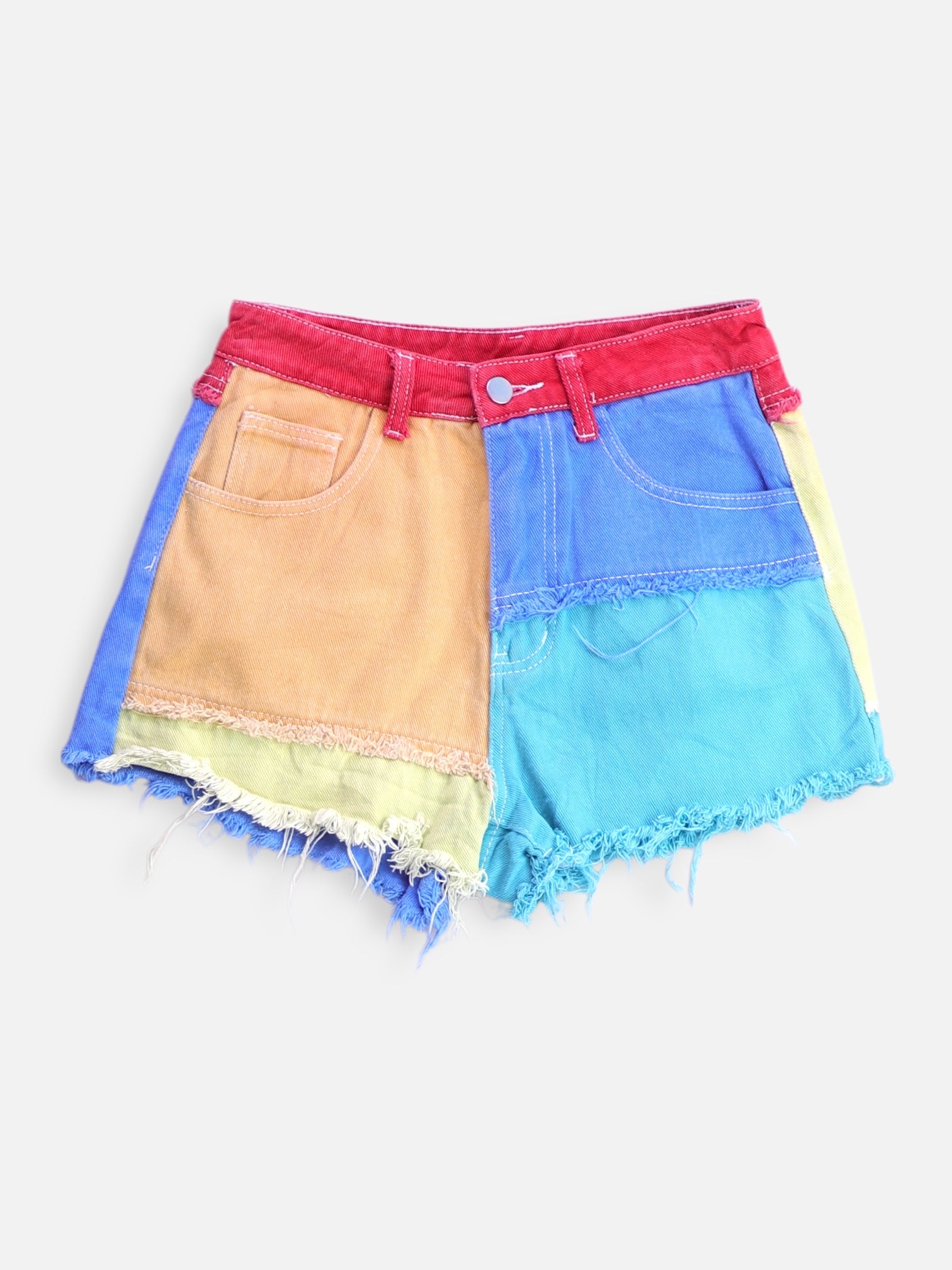 SHEIN Shorts Color Block - Mujer - Small