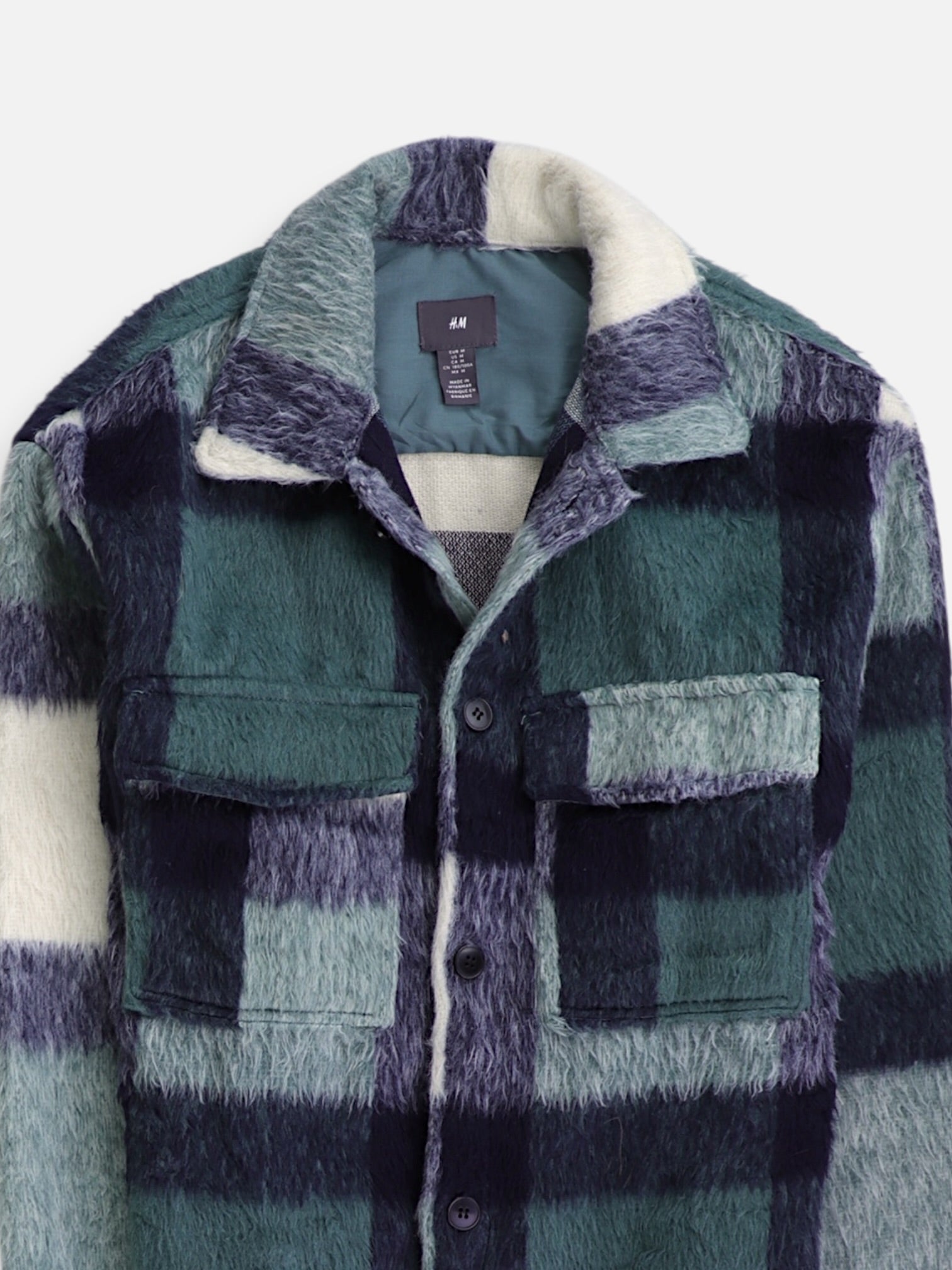 H&M Chaqueta Sobrecamisa Color Block - Hombre - Medium