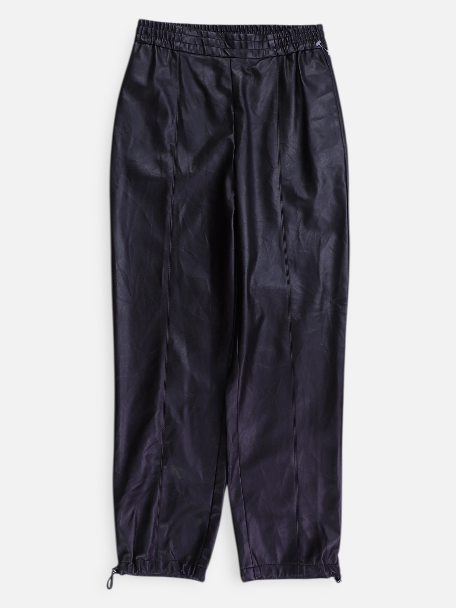 ZARA Pantalon Regular Fit Cuero - Mujer - XS