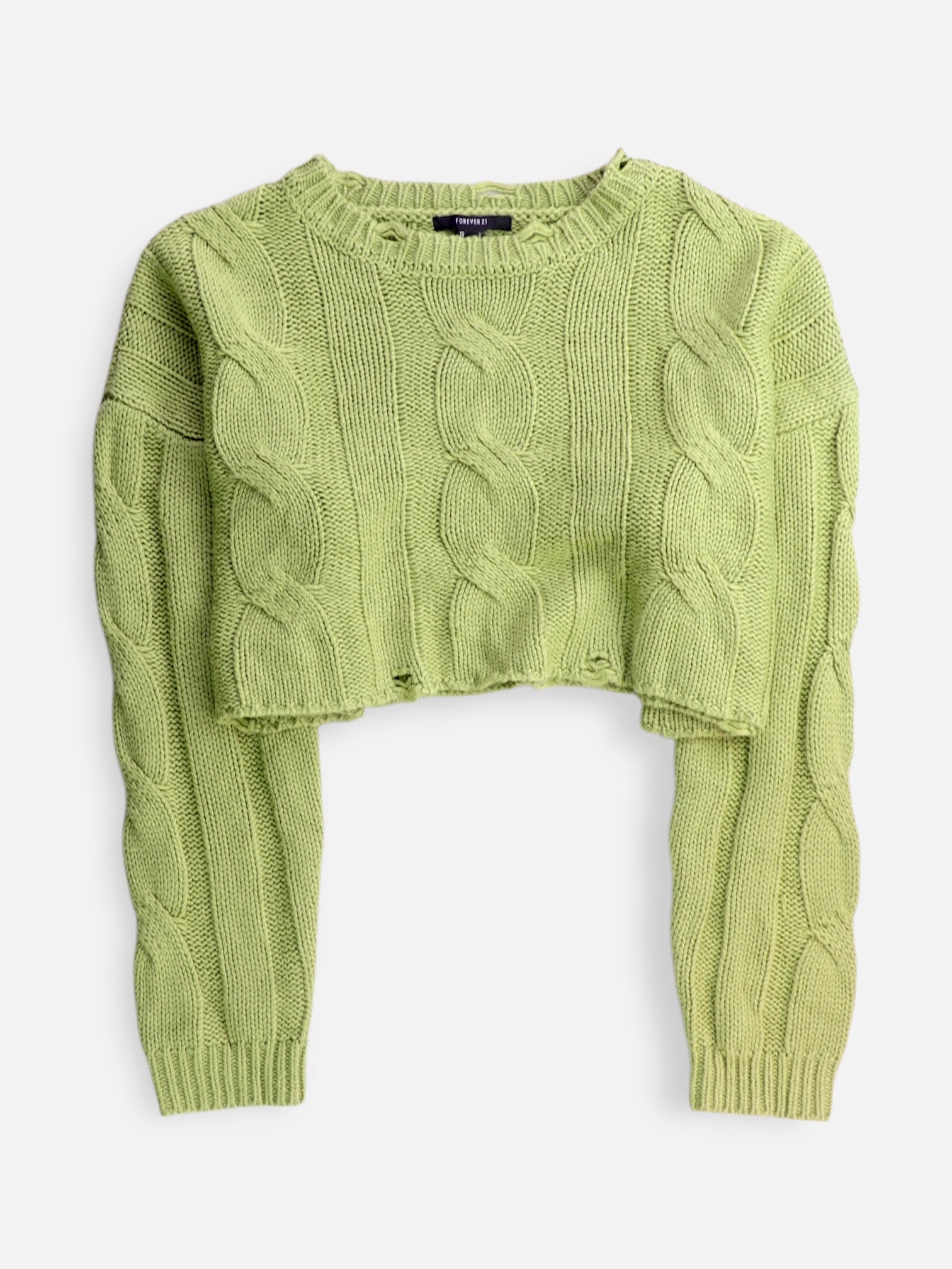 Forever 21 Sueter Knit Crop Top - Mujer - Large