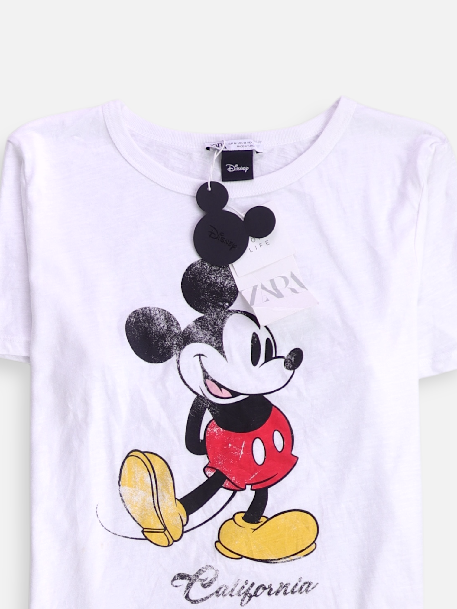 ZARA Camiseta Grafica - Mujer - Medium