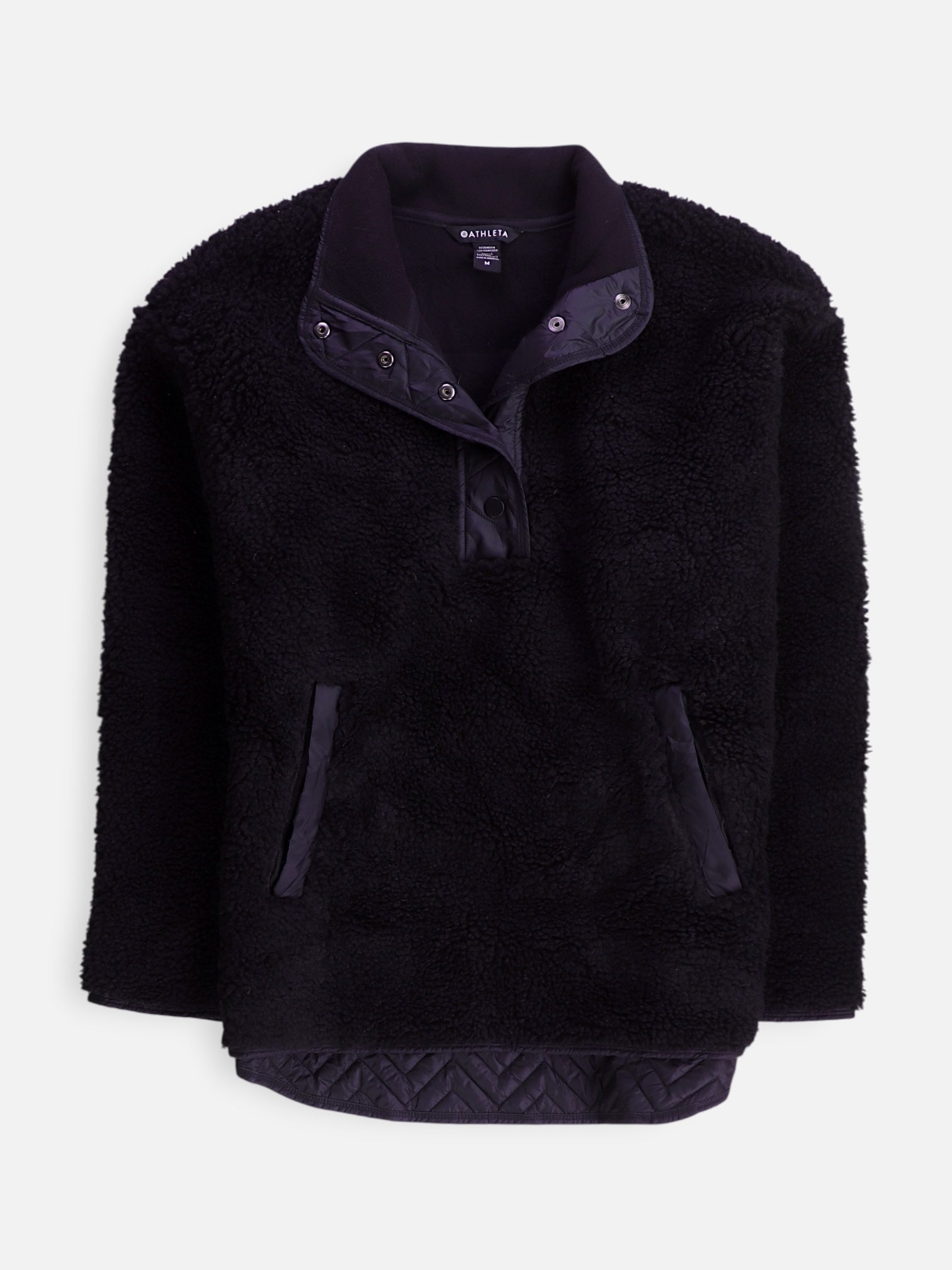 ATHLETA Sueter Fleece Teddy - Hombre - Medium
