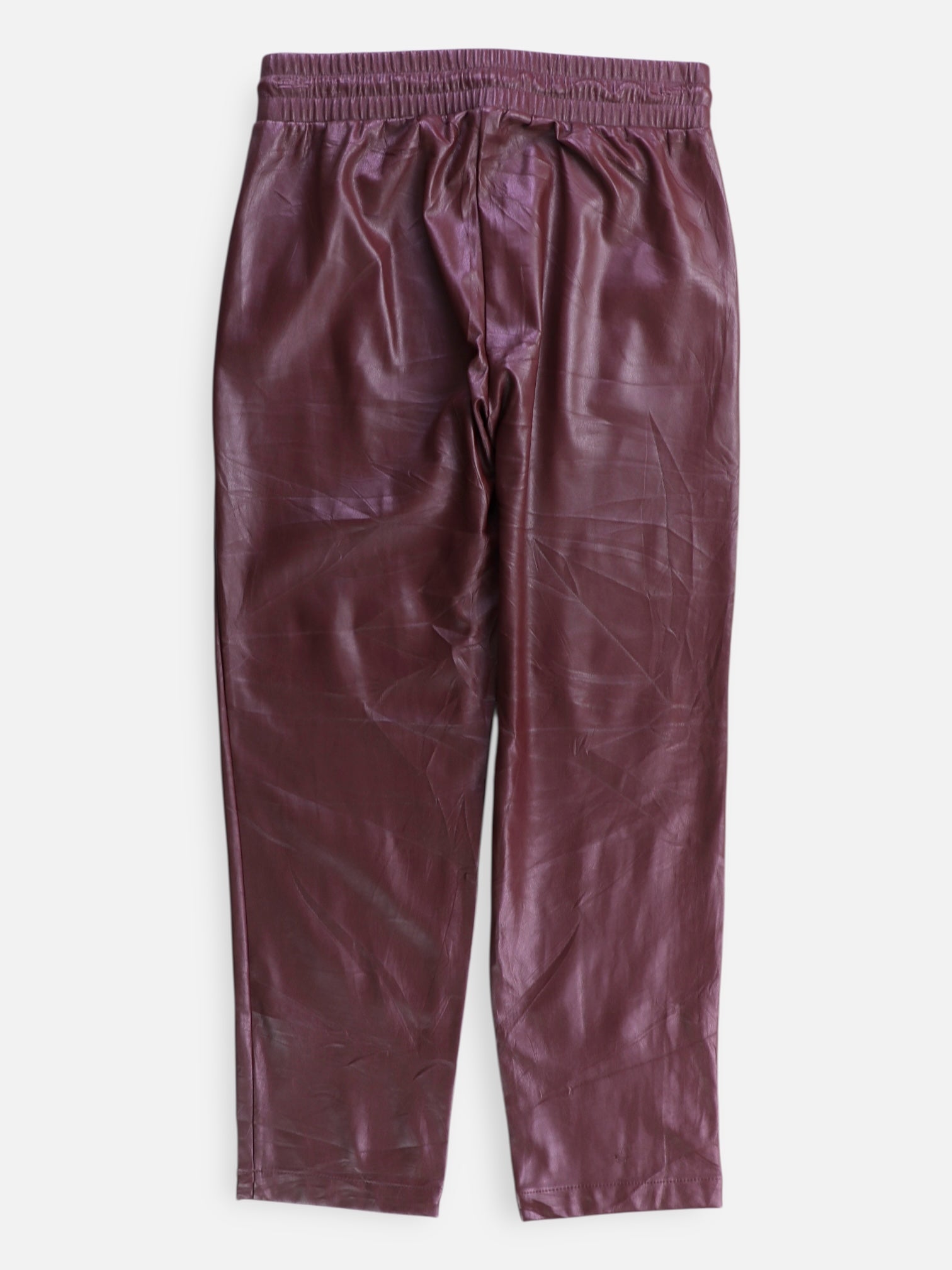 LOFT Pantalon Regular Fit Cuero - Mujer - Small